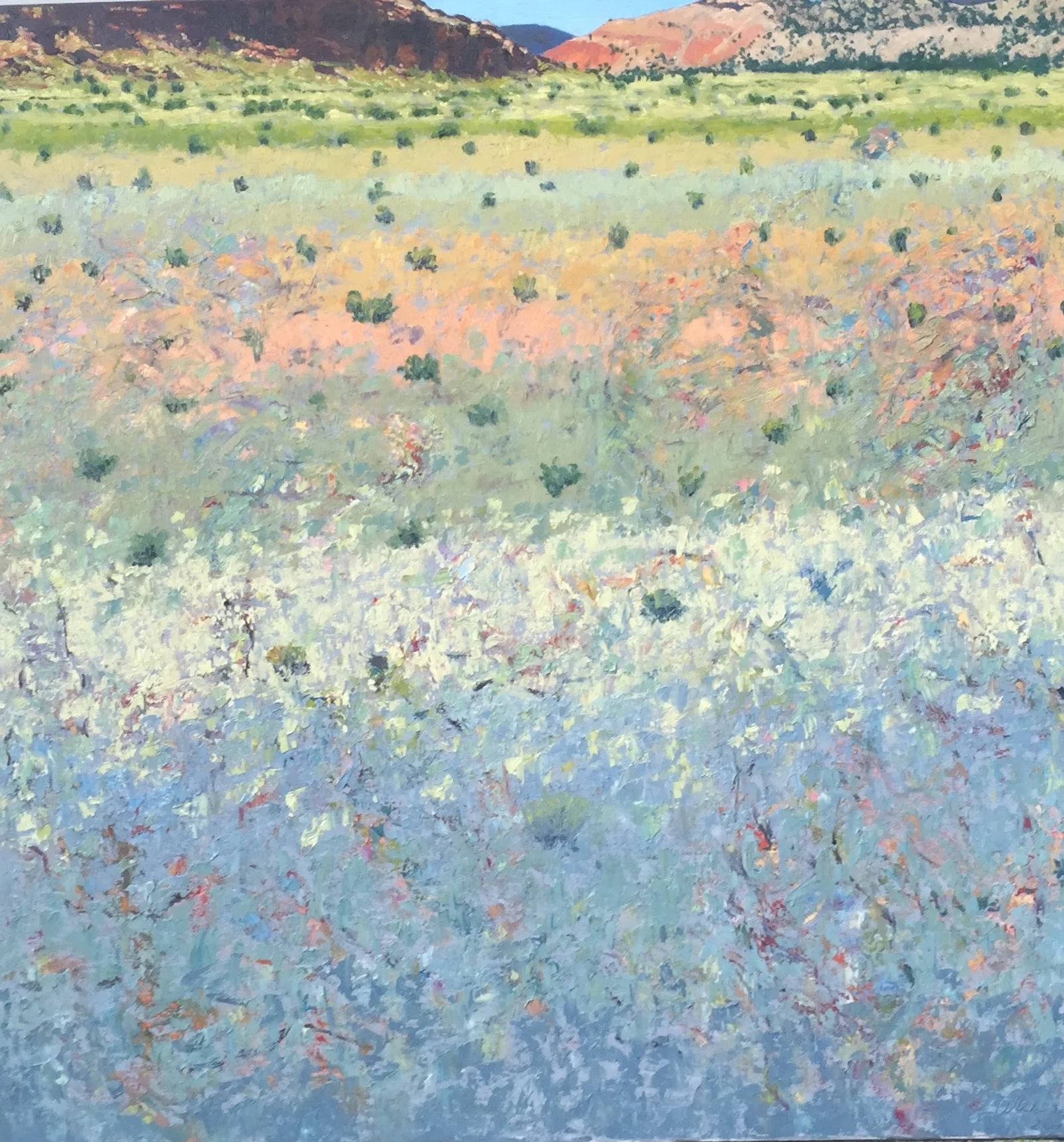 Internal Settled Parameters Dimly Discerned, 2015. Oil on canvas. 36 x 36 inches. 