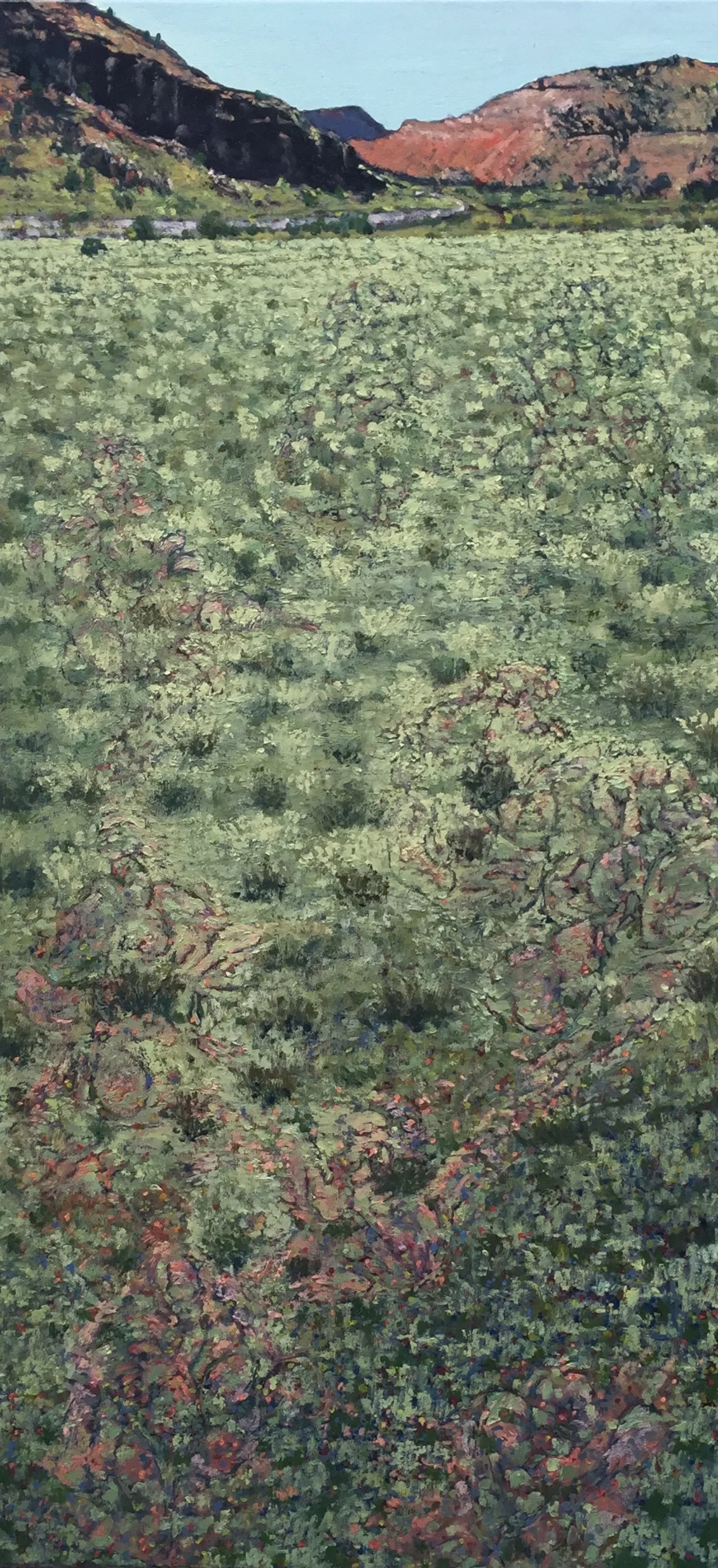 Upward Progressing Pre-Cognitions Discerned, 2015. Oil on canvas. 48 x 24 inches. Catalog number 15010. 