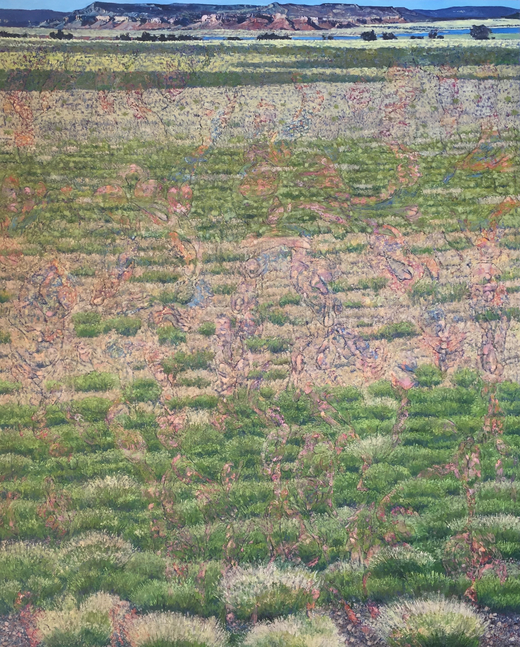 Cogent Advancing Liminal Permutations 2015 oil on canvas 96" x 78" cat no 15006