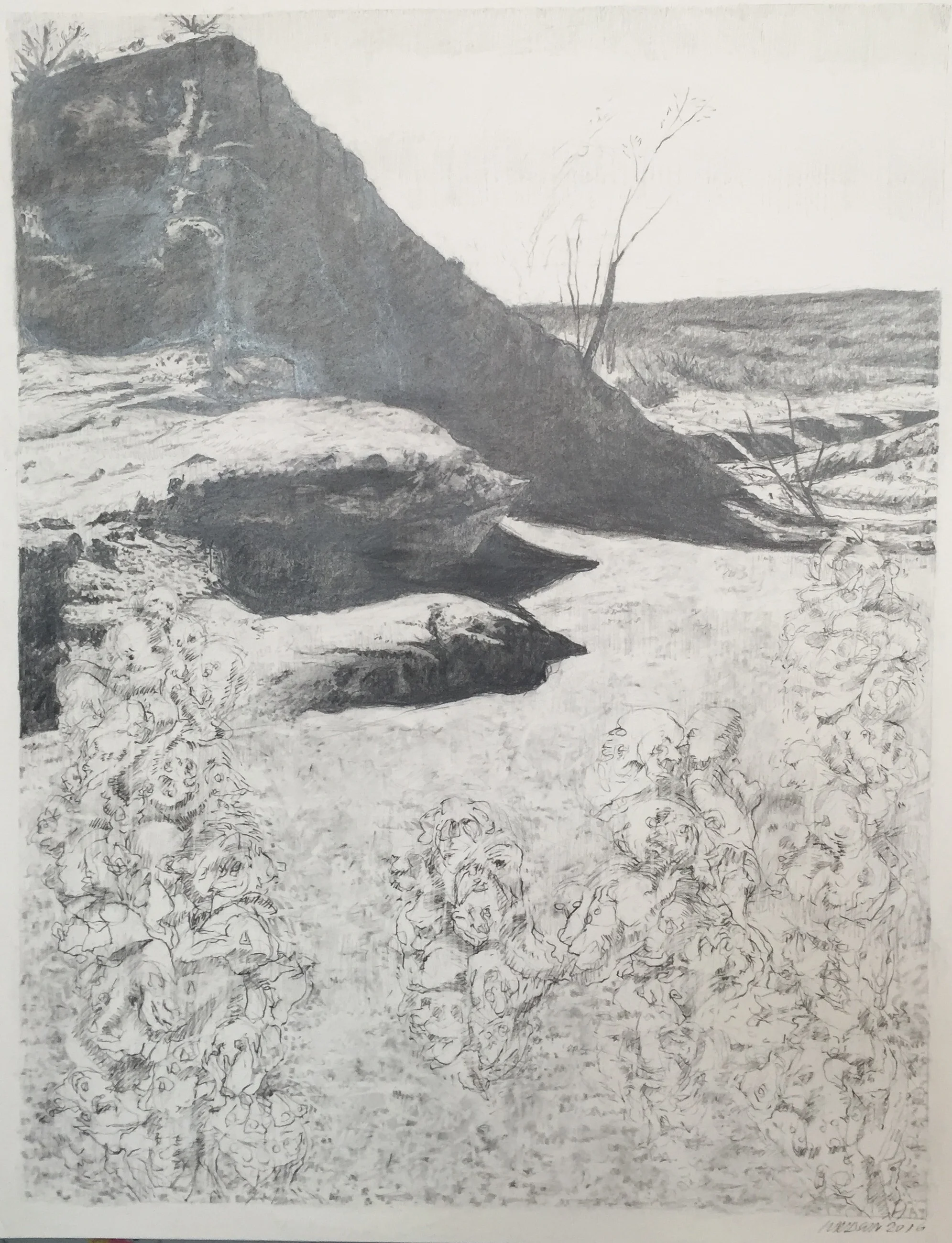 Edwards Ranch Project Drawing B, 2016. Graphite on paper. 24 x 19 inches. Catalog number 16002B. 