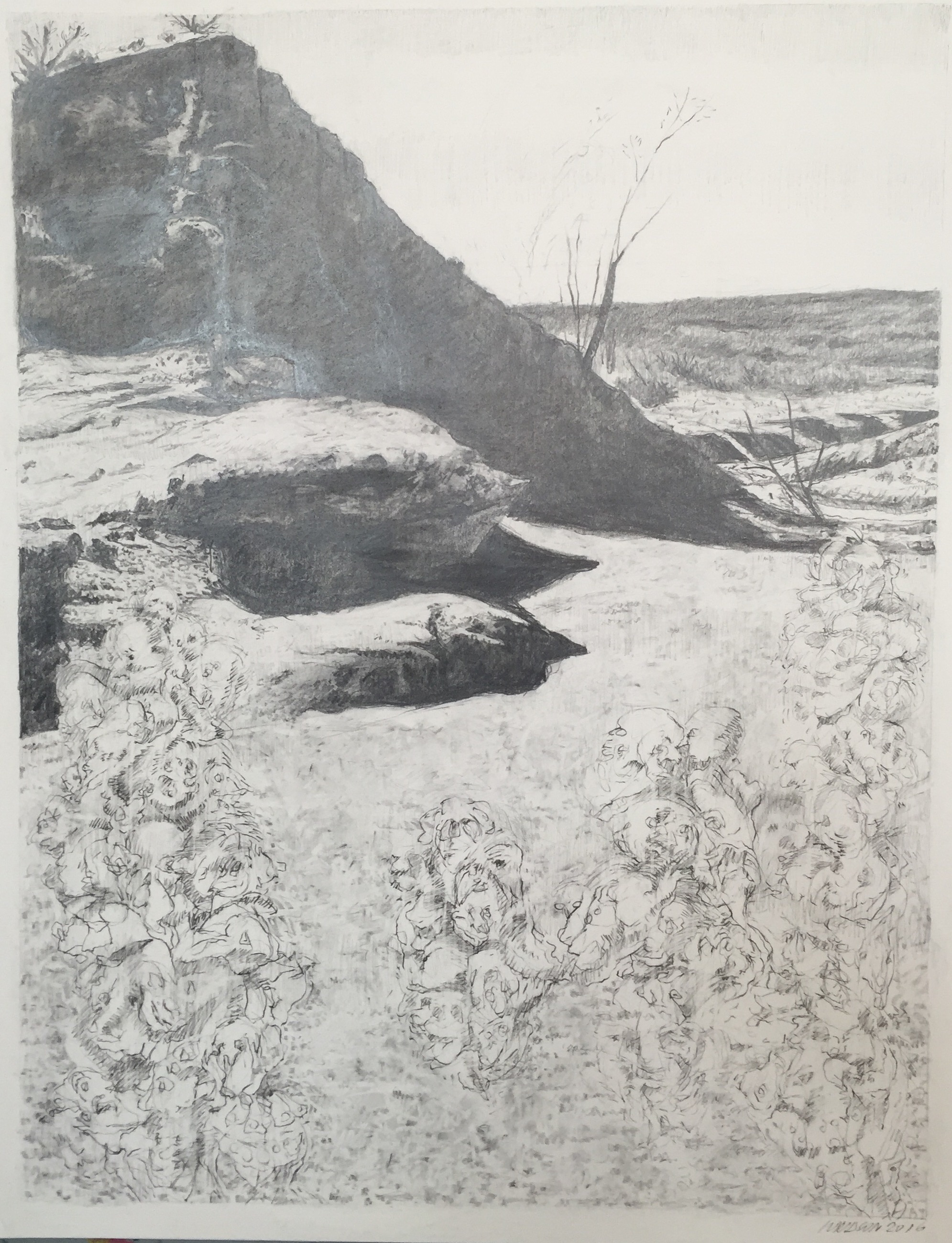 Edwards Ranch Project Drawing 2016 graphite on paper 24" x 19"  cat no 16002 B