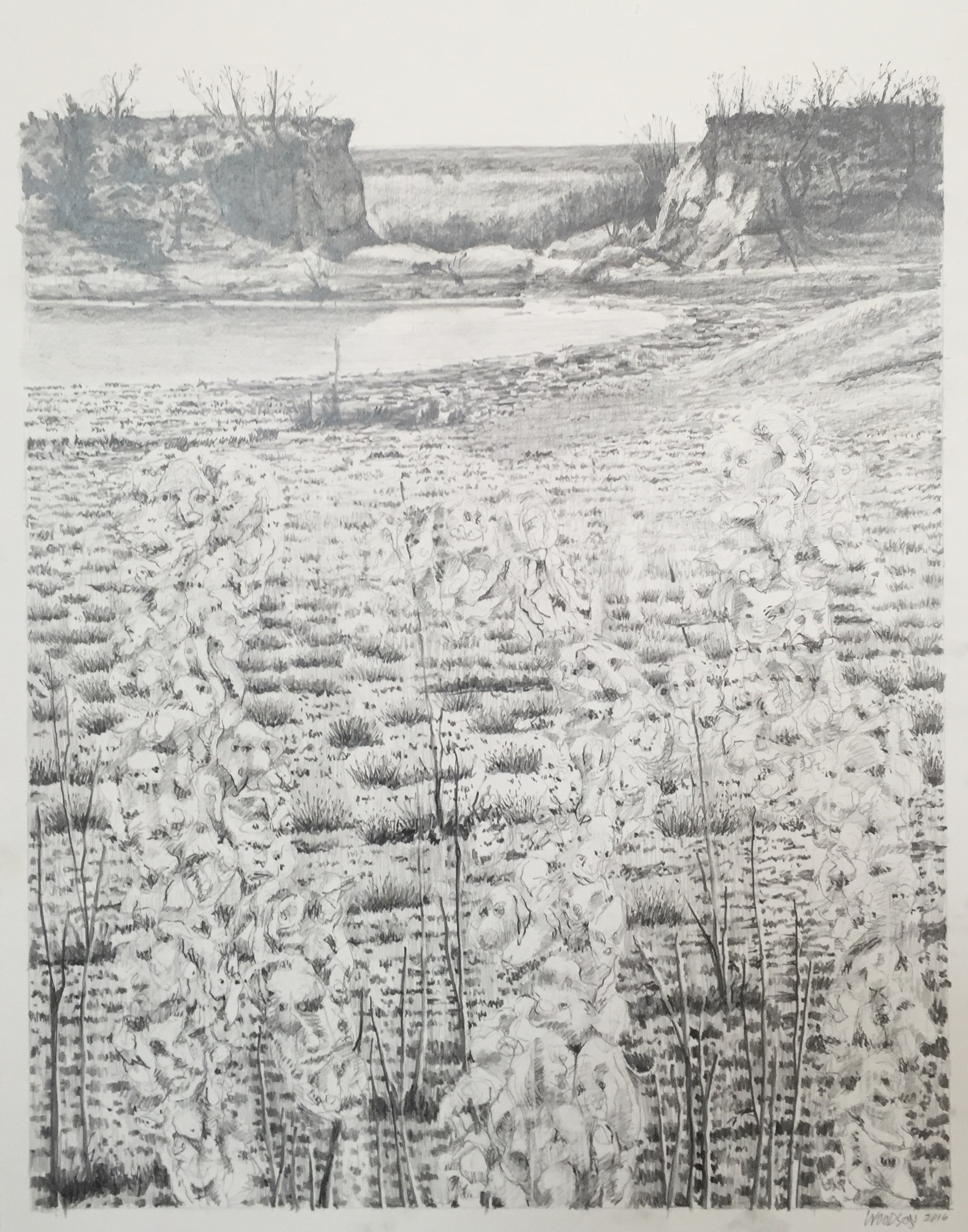 Edwards Ranch Project Drawing 2016 graphite on paper 24" x 19" cat no 16002 C