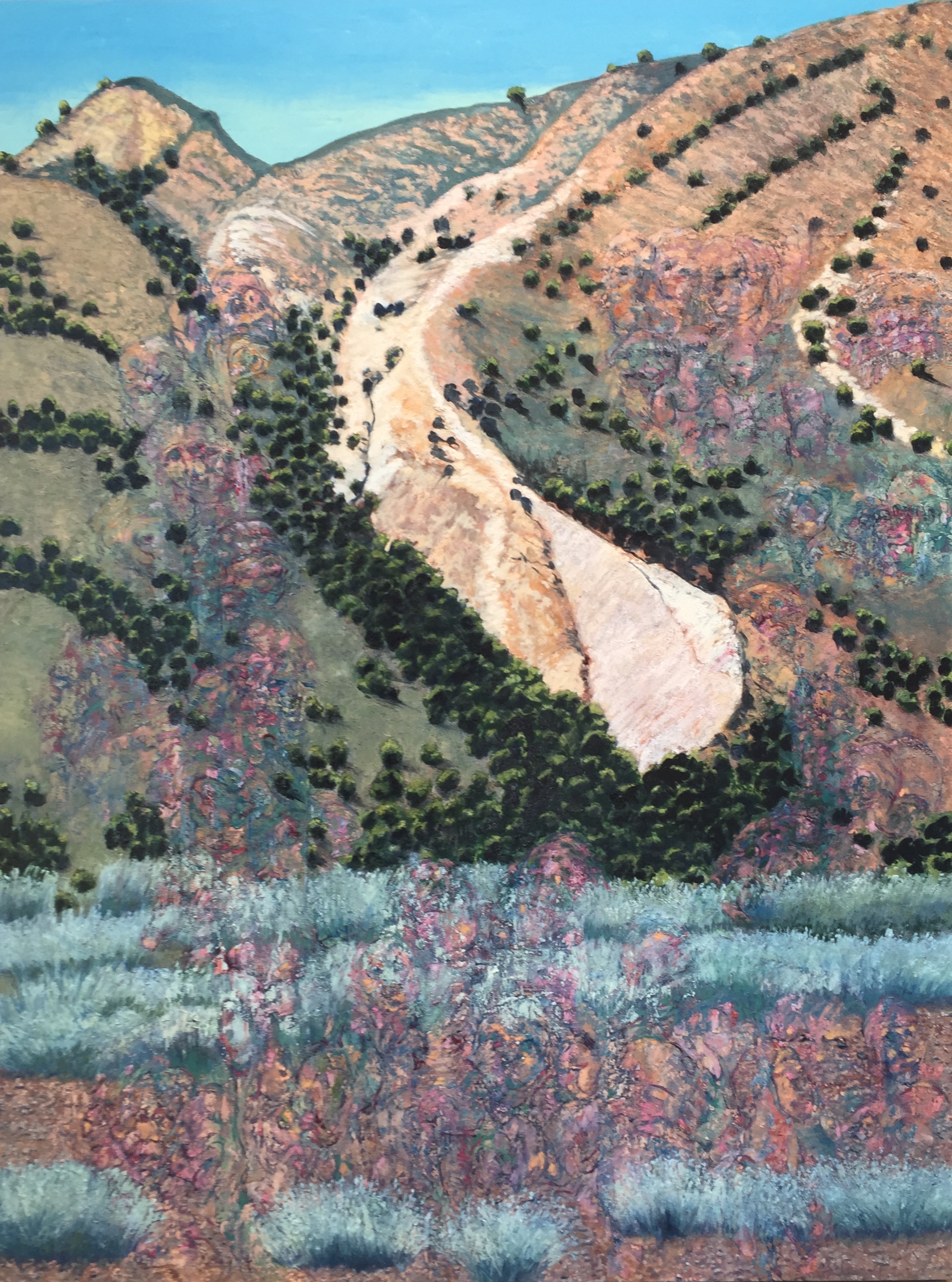 Provisional Temporal Permutations Perceived 2016 oil on canvas 80" x 60 3/4 " cat no 16008