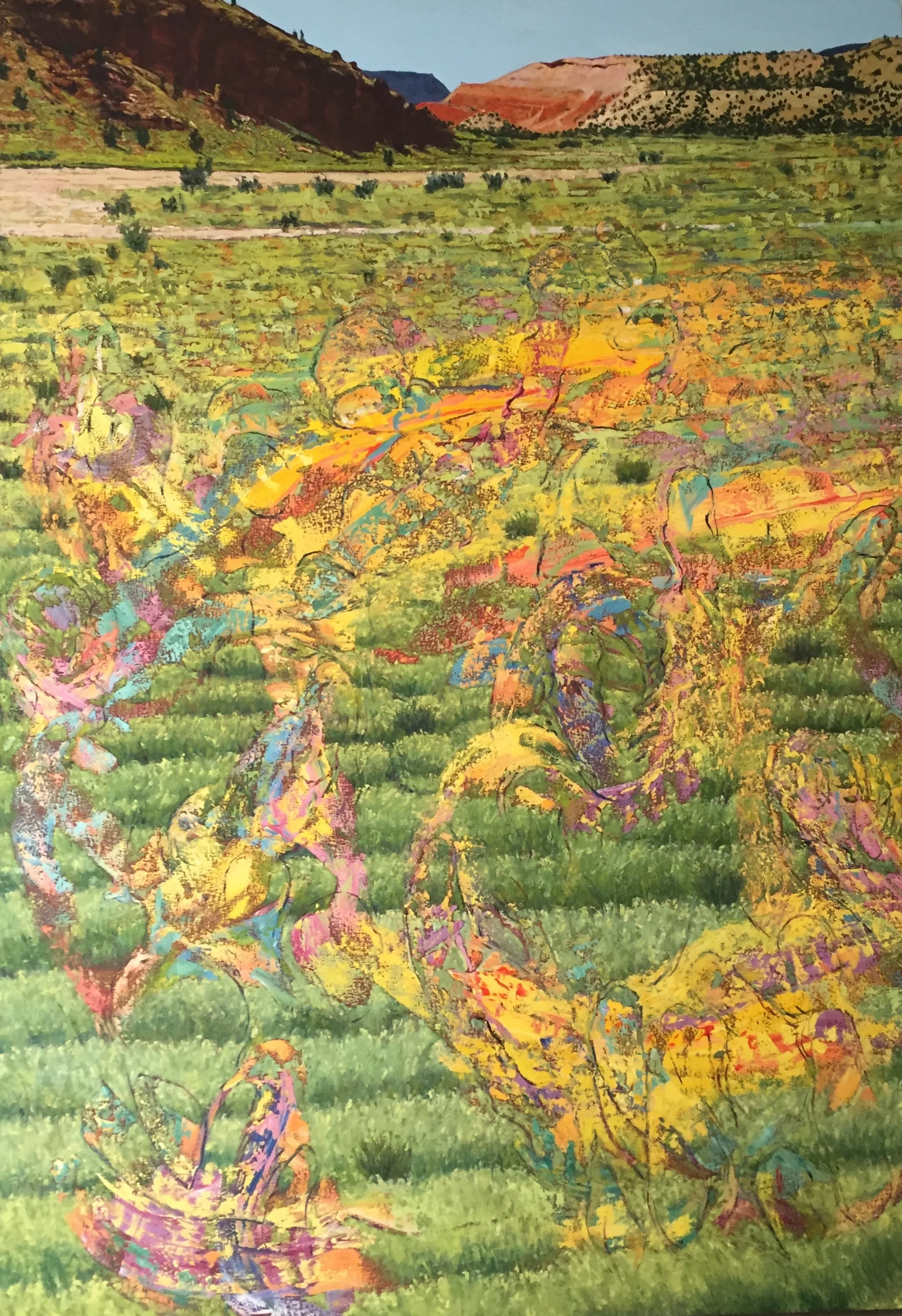 Accelerated Luminous Anomalies Registered 2016 oil on canvas 72" x 60" cat no 16014