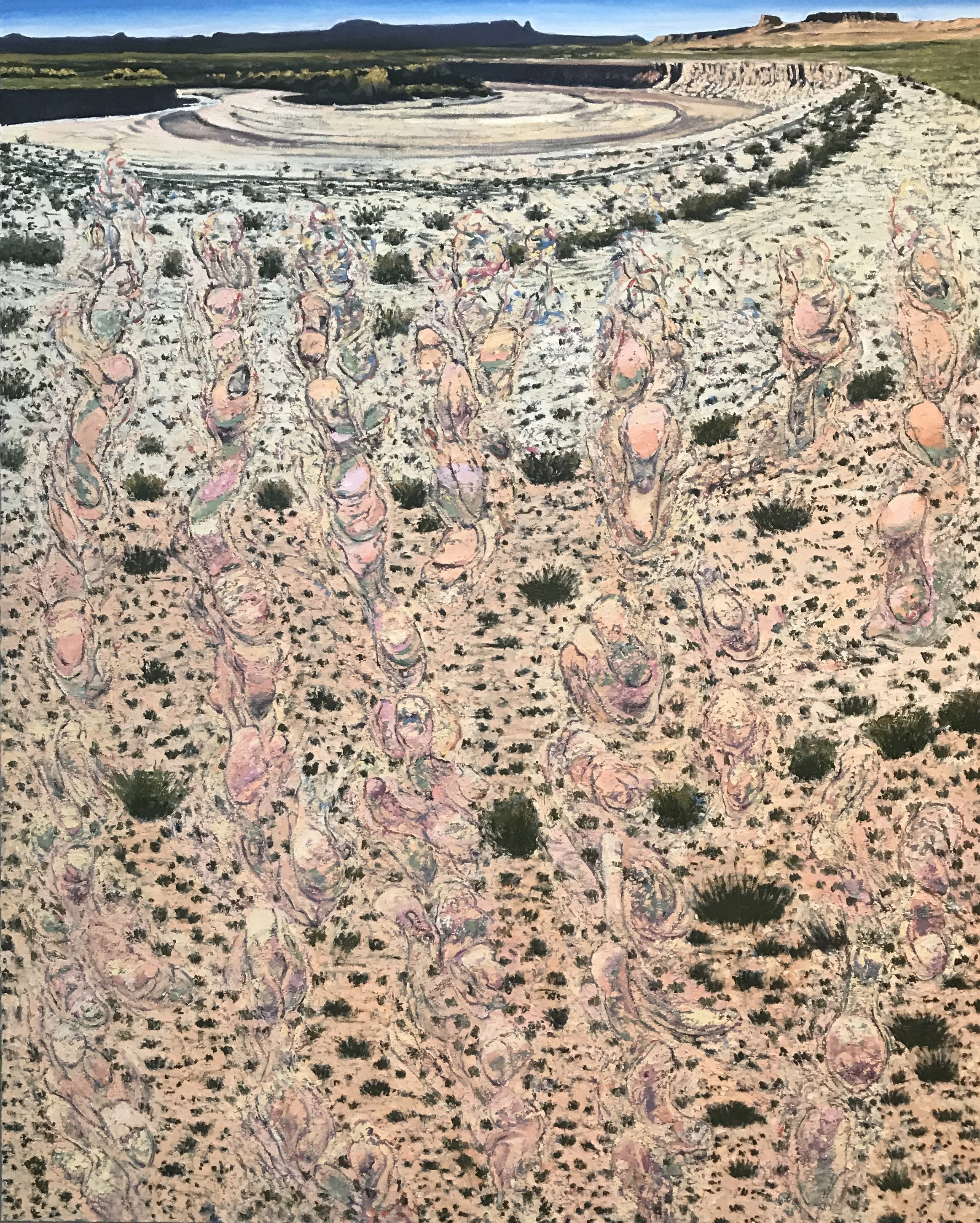 Manifesting Temporal Inclusion Revised, 2017. Oil on canvas. 60 x 48 inches. Catalog number 17009. 