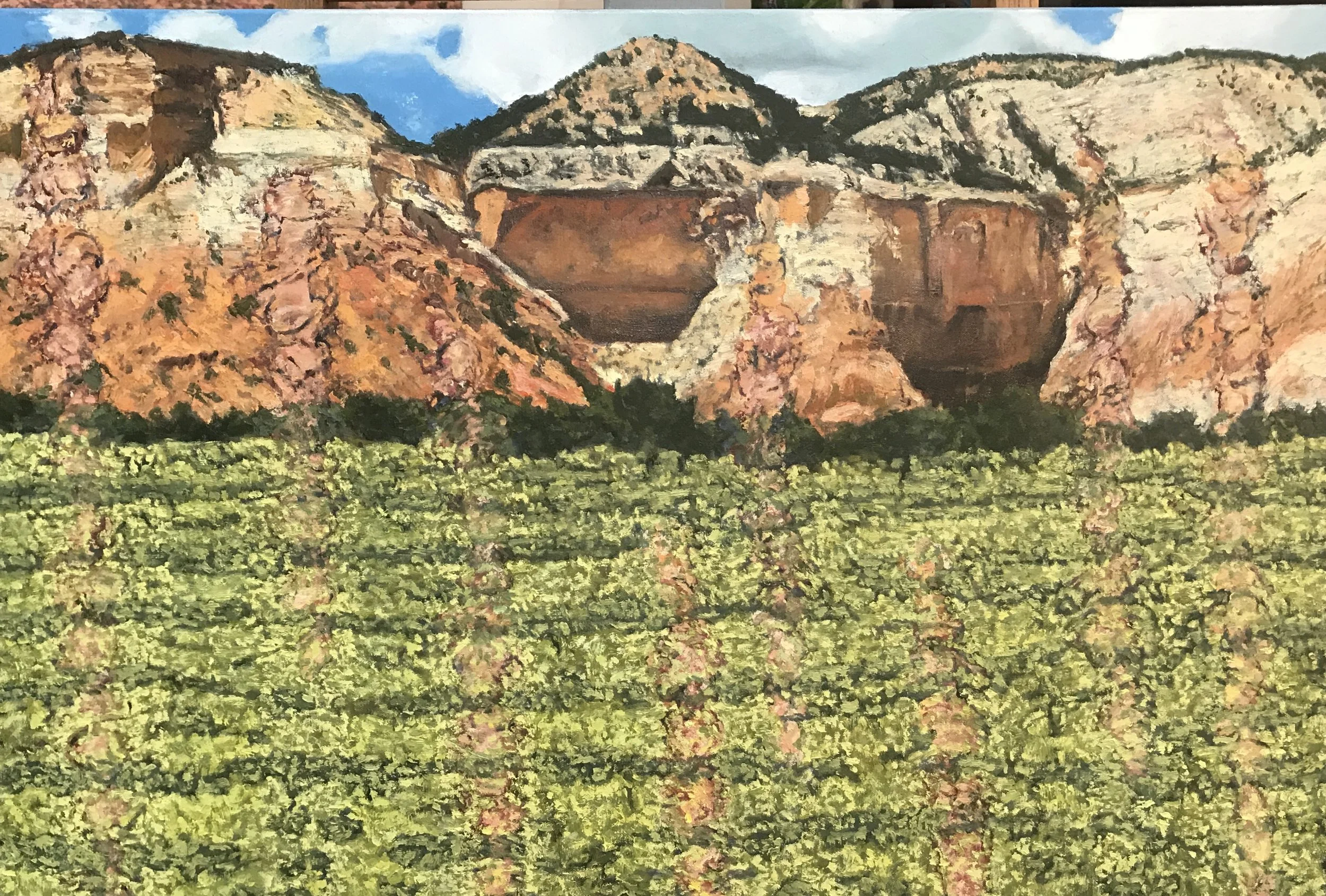 Temporal Vertical Arising 2017 oil on canvas 24' X 36" cat no 17012