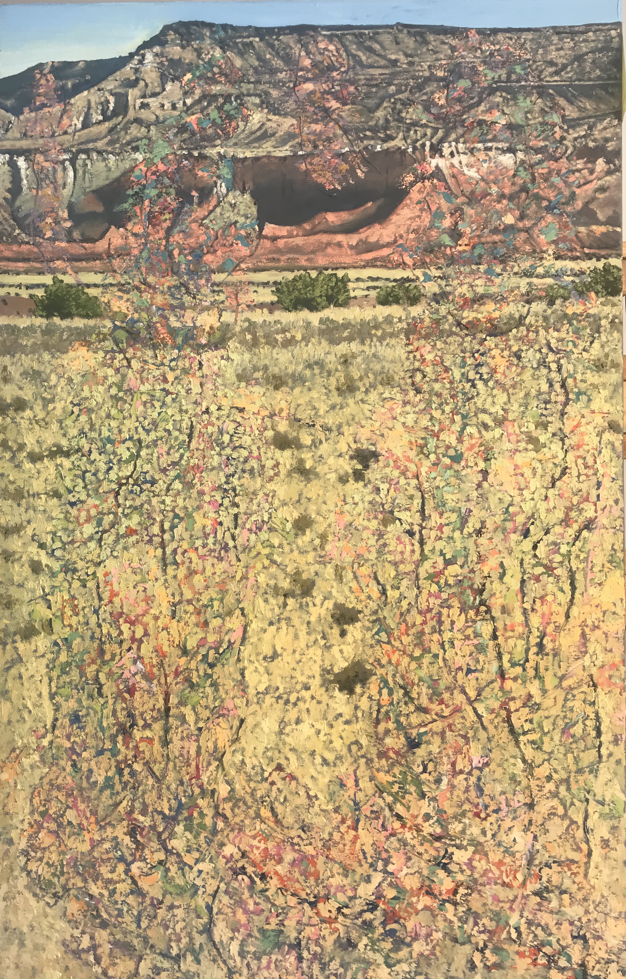 Linear Converged Configurations Speculation 2018 oil on canvas 48"x30" cat no 18019