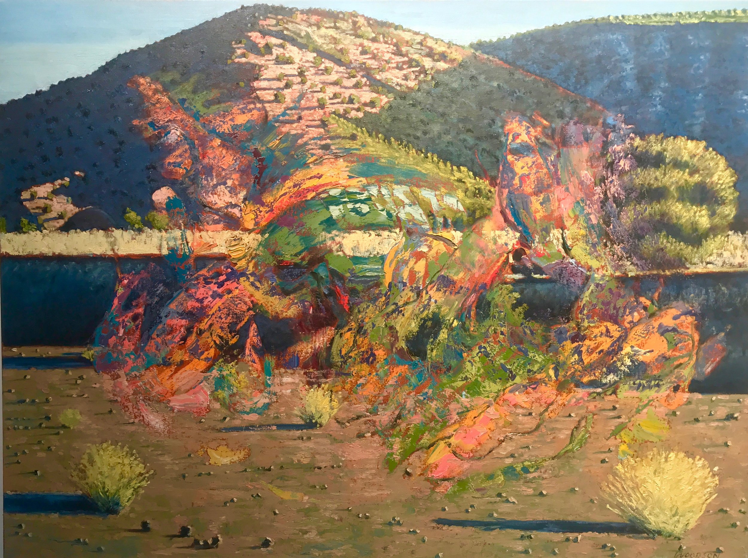 Temporal Conflated Disturbance, 2016. Oil on canvas. 30 x 40 inches. Catalog number 16019. 