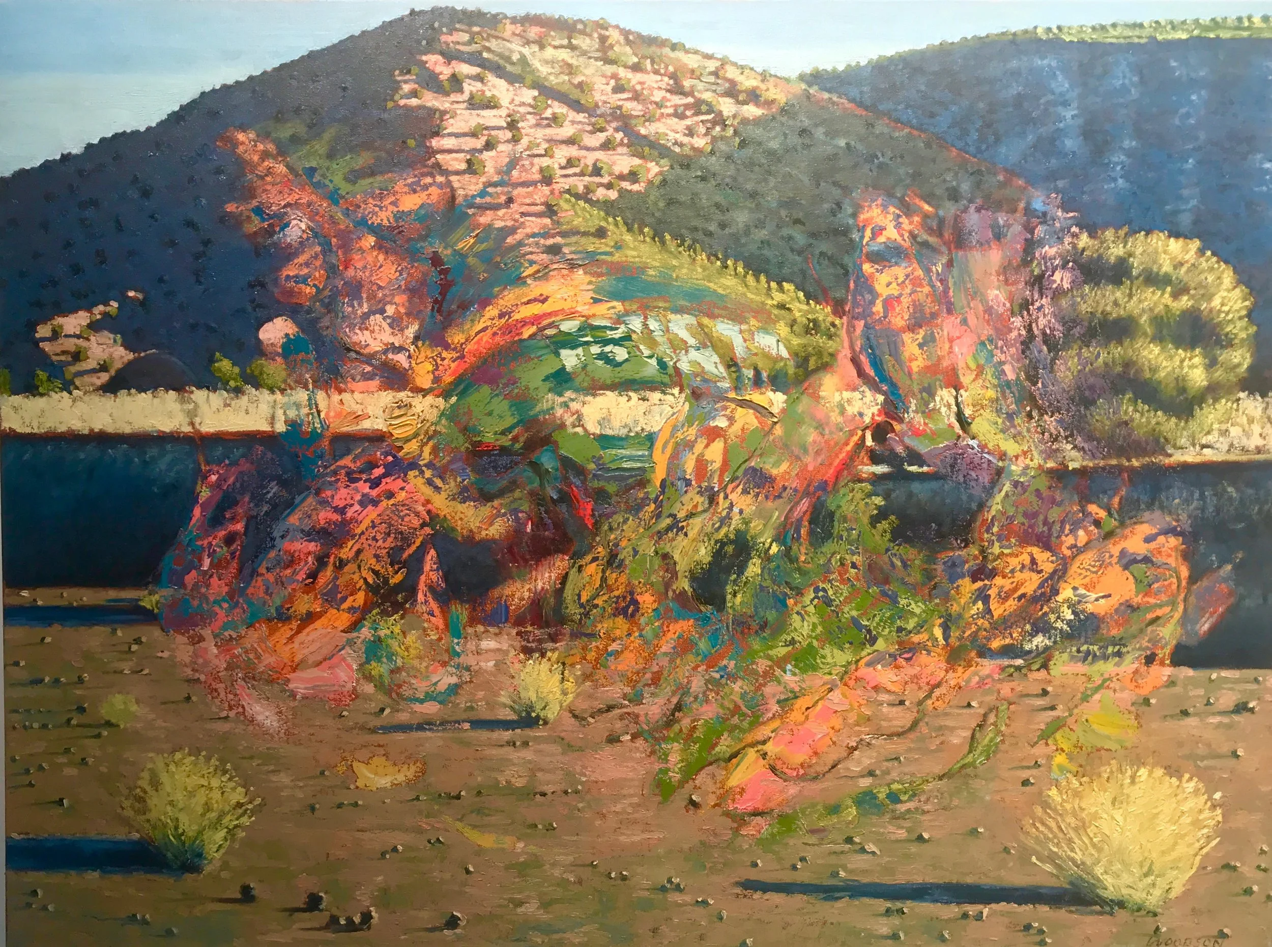 Temporal Conflated Disturbance 2016 oil on canvas 30” x 40” cat no 16019