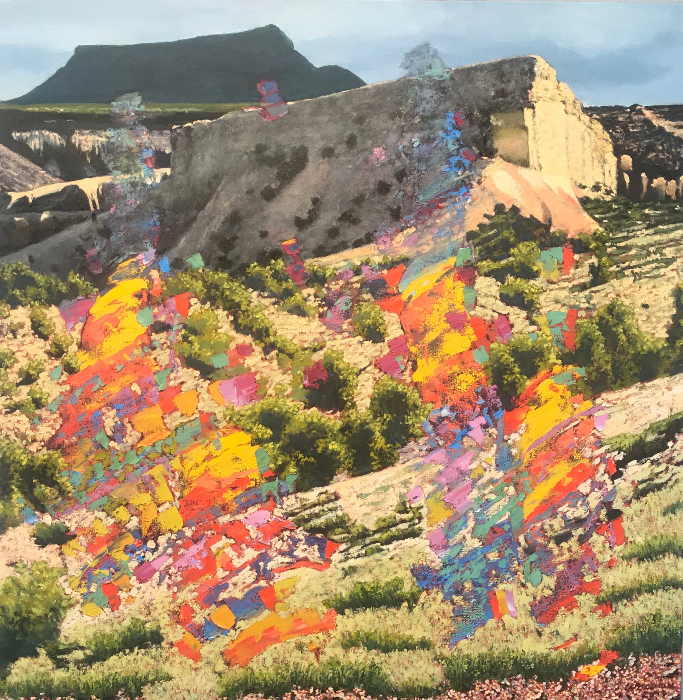 Demonstrative Contraposed Temporal Probabilities 2019 oil on canvas 36” x 36” cat no