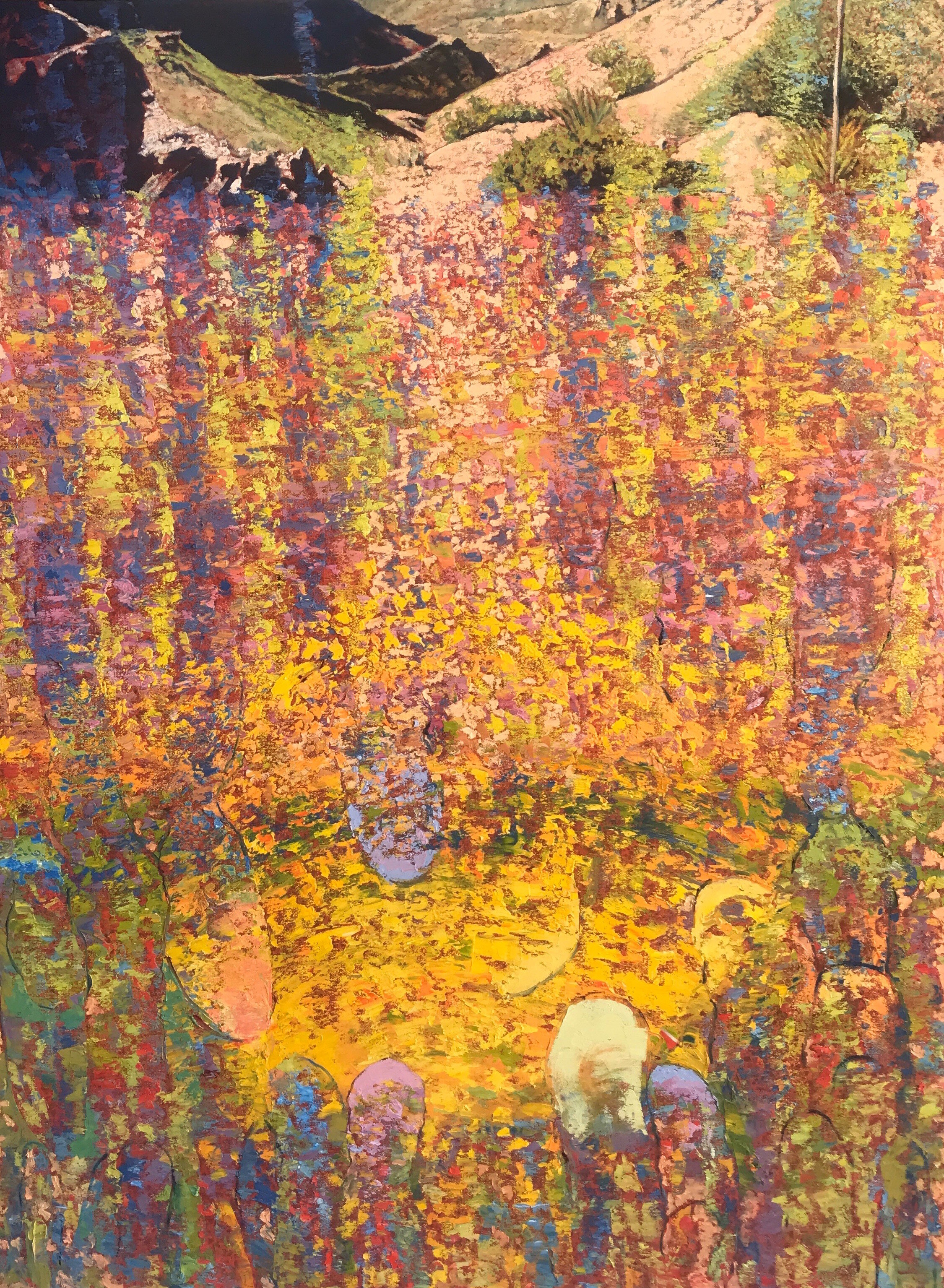 Vertical Advancing Variations Concluded 2019 oil on canvas 48” x 36” cat no