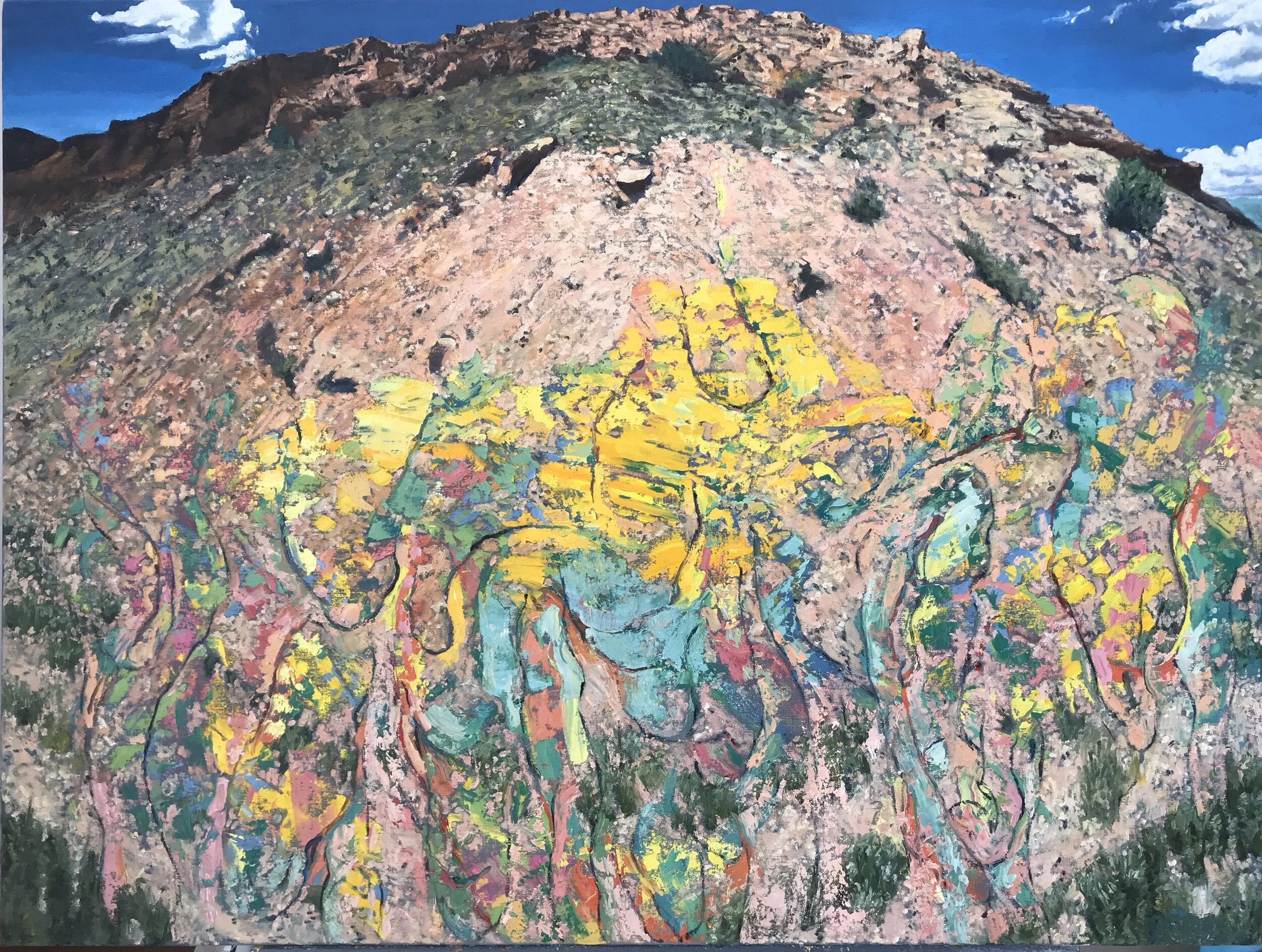 Manifested Metamorphosing Contingencies, 2018. Oil on canvas. 36 x 48 inches. Catalog number 18025. 