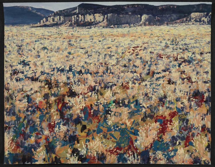 Upward Conflating Contingencies Resolved, 2011. Oil and acrylic on paper. 19 x 24 inches. 