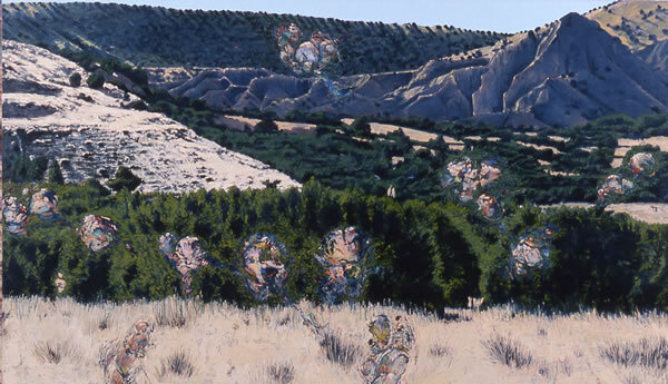 Pre Conceived Coherences  Big Bend  2003  oil on canvas  60" x 96"
