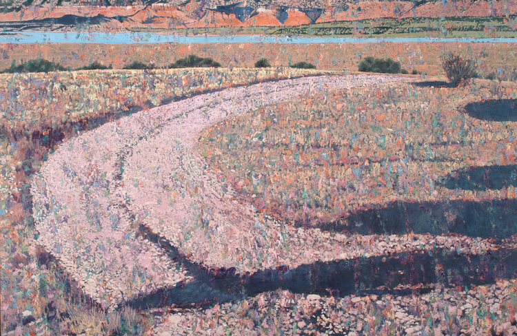 Fixed Helicline Conversion High Desert  2004  oil on canvas  42" x 72"