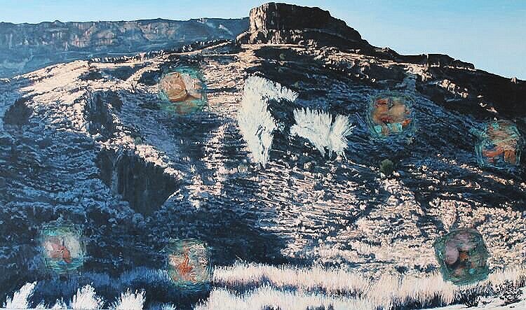 Insistent Premonitions New Mexico  2003 oil on canvas  42" x 72"