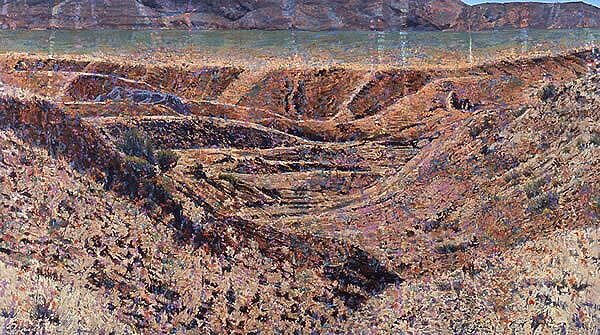 Acknowledged Simultaneous Separations  High Desert  2005  oil on canvas  54" x 96"