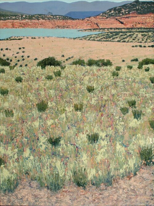 Acknowledged Simultaneous Contrapositions  (High Desert) 2007  oil on canvas   72" x 48" 