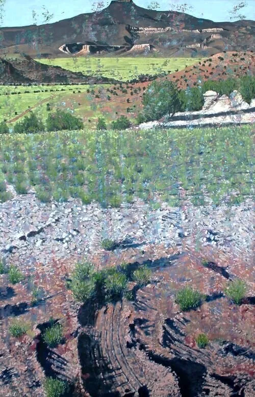 Compacted Entry with Vertical Organization, 2010. Oil on canvas. 72 x 42 inches. 