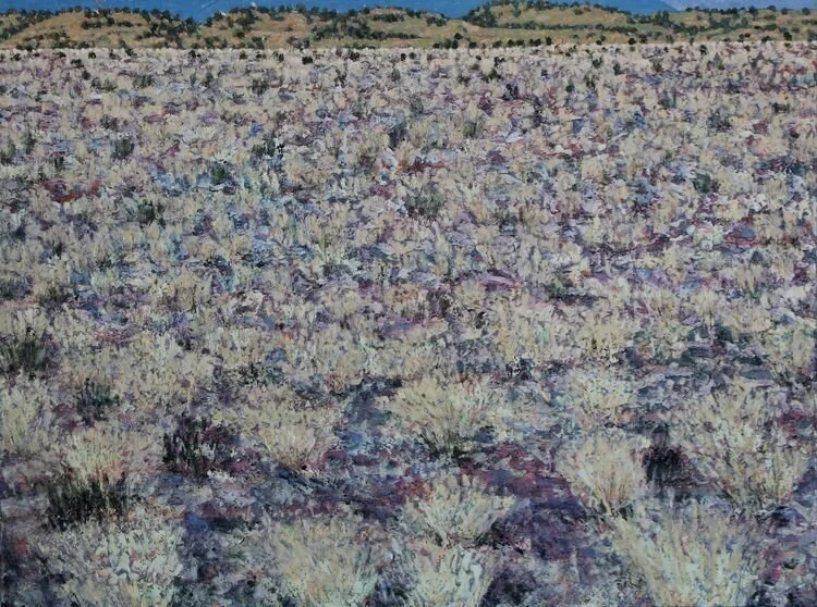 Neatly Preconceived Horizontal Progression, 2010. Oil on canvas. 24 x 48 inches. 