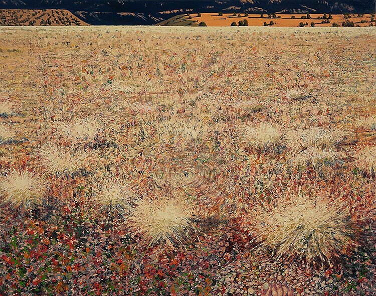 Registered Sequential Separations Transitioning with Self Portrait  oil on canvas  48" x 60"