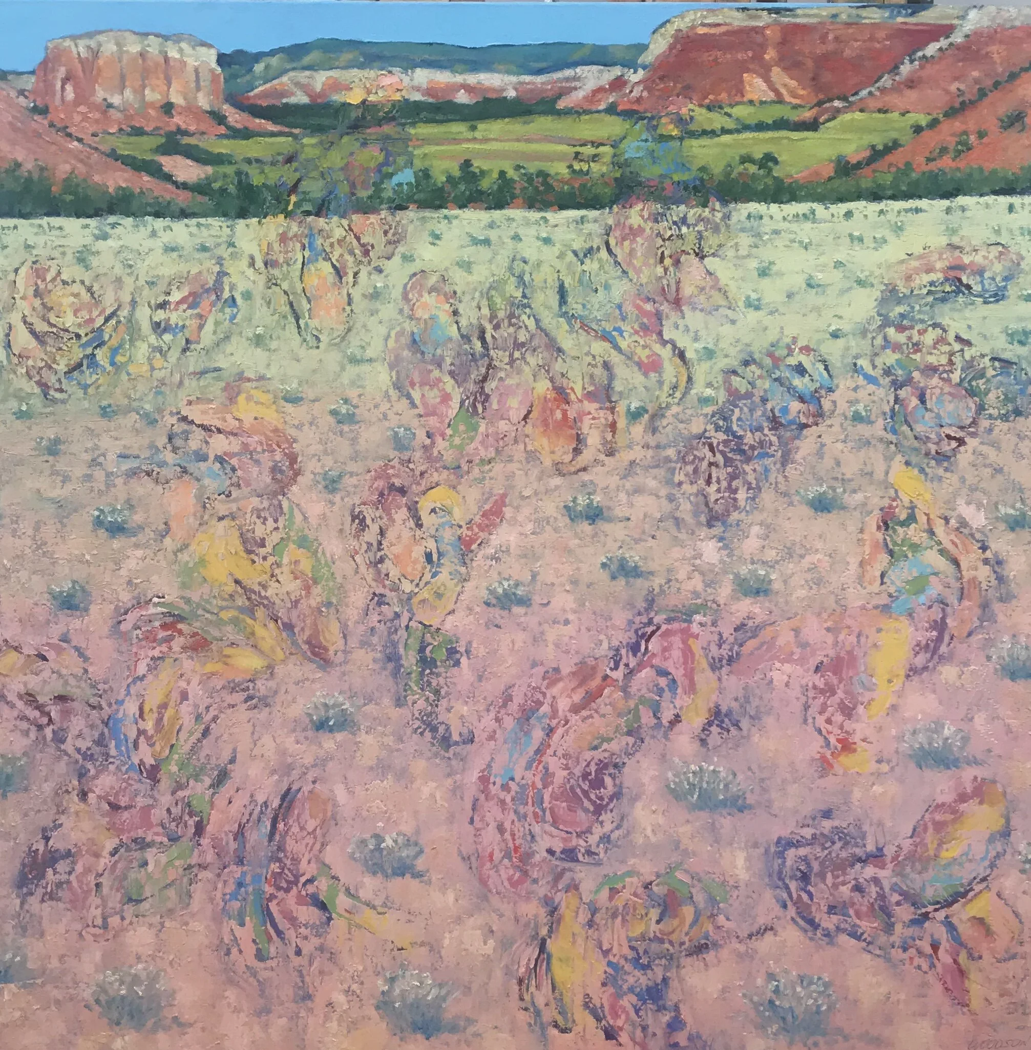 Momentary Mutating Speculations, 2020. Oil on canvas. 36 x 36 inches. Catalog number 20039.