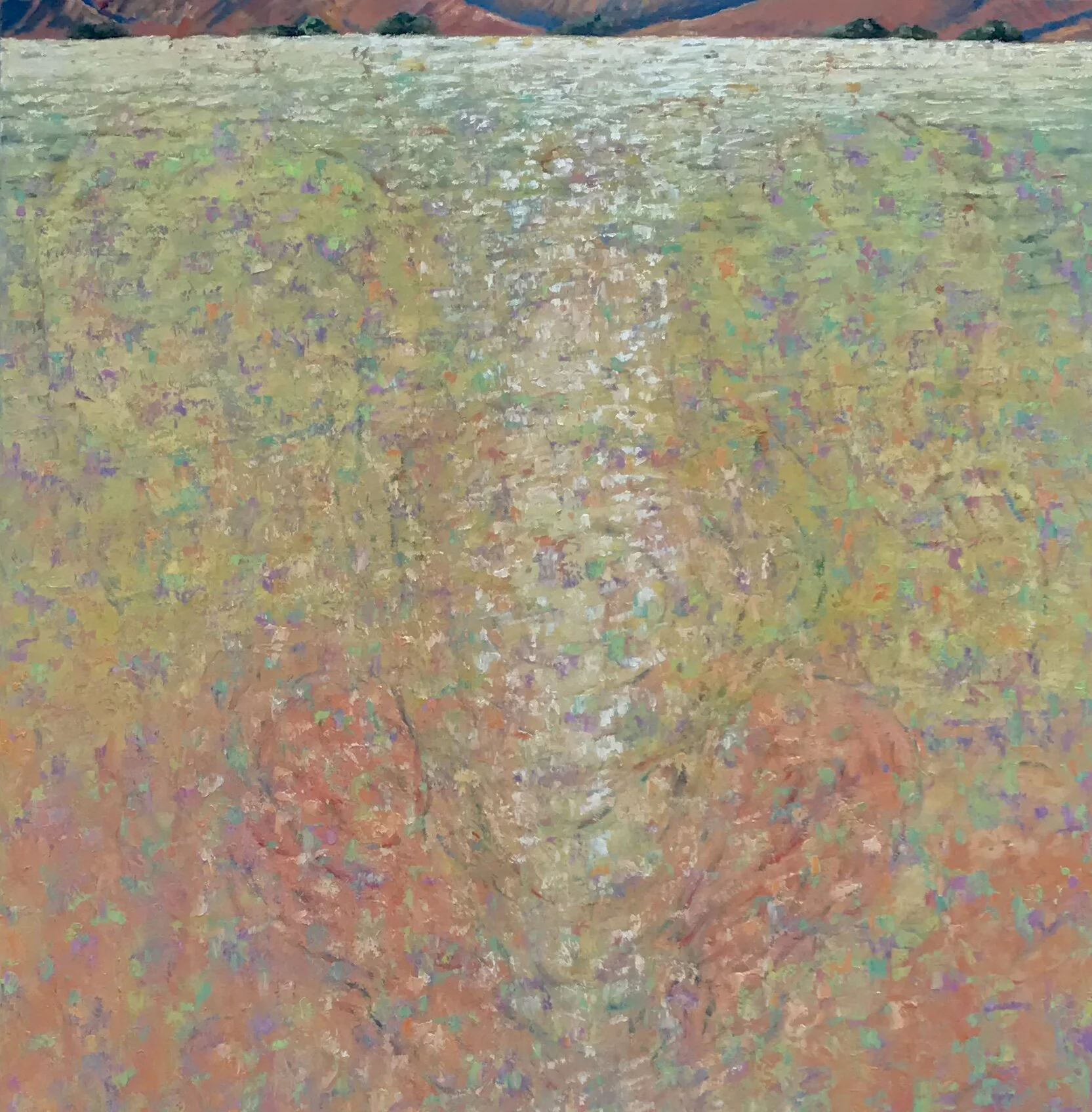 Emphasized Critical Speculations, 2020. Oil on canvas. 36 x 36 inches. Catalog number 20037.