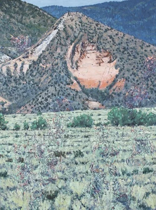 Partially Vertical Circling Apparitions no. 2, 2012. Oil on canvas. 40 x 30 inches. 