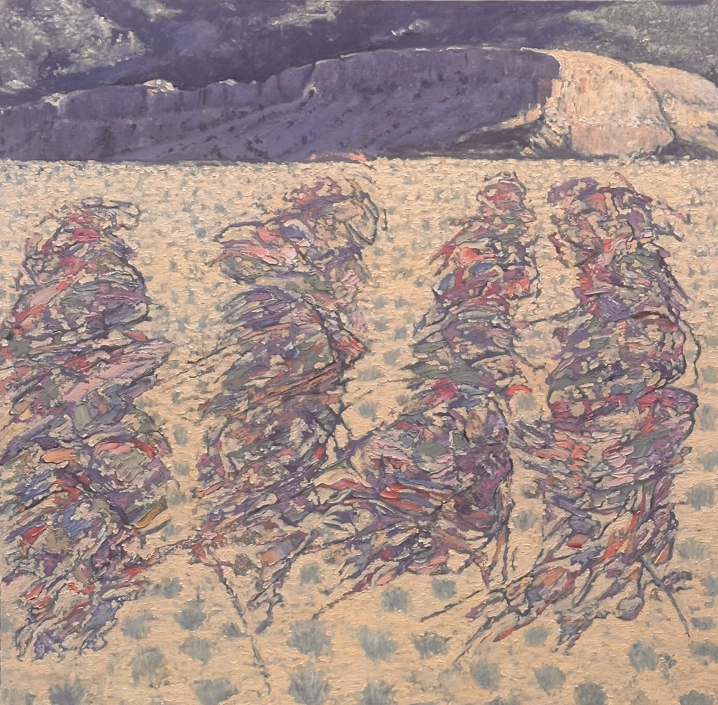 Embedded Assimilations Revealed, 2024. Oil on canvas. 36 x 36 inches. Catalog number 24020.