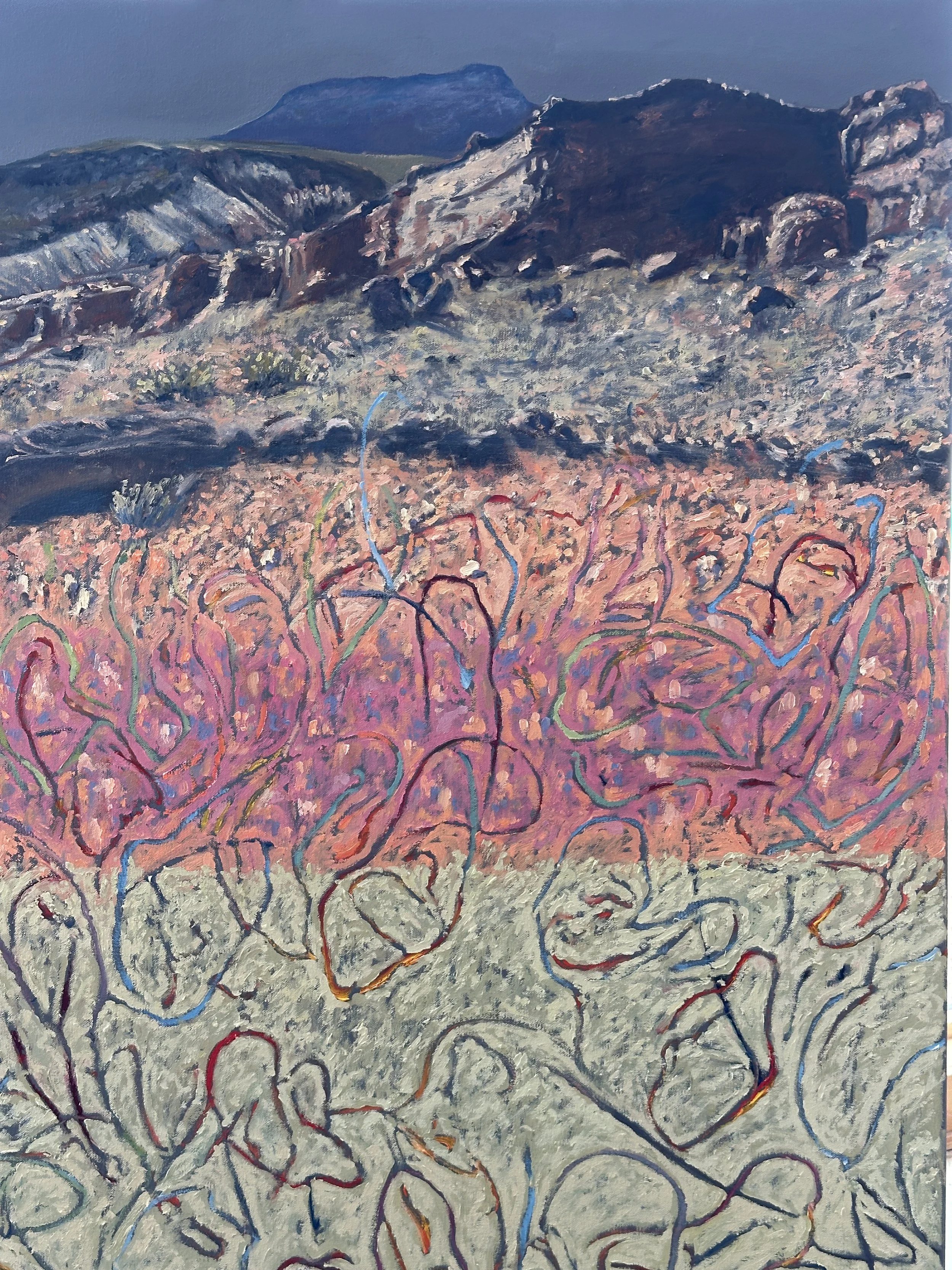Linked Progressing String Units  2025  oil on canvas 40" x 30" catalog number 25018 (Copy)