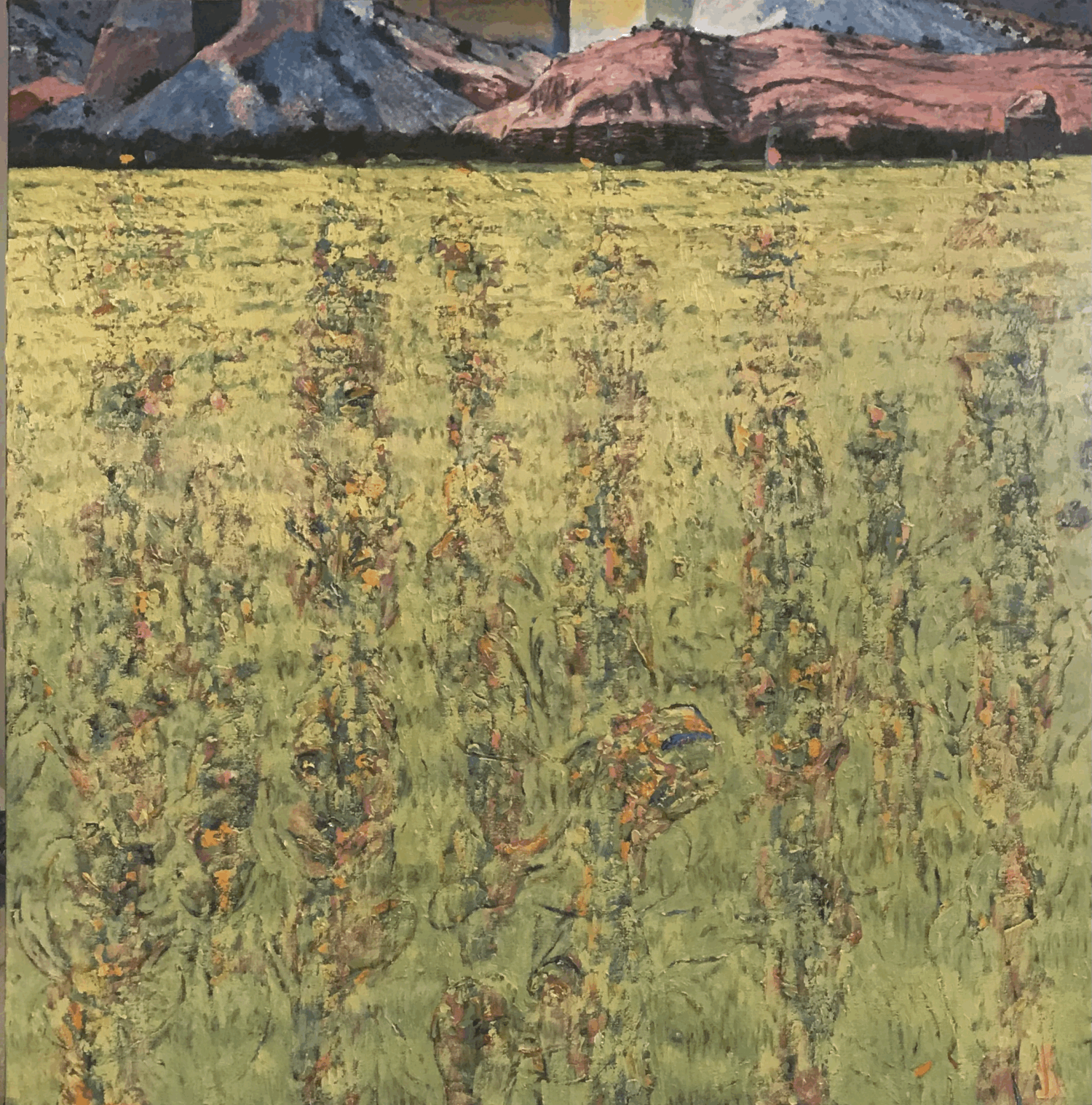 Vertical Apprehended Transferences, 2022. Oil on canvas. 36 x 36 inches. Catalog number 20007.