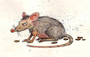 THE MOUSE The biggest nuisance in a house is the smallest occupant, a mouse every goddamned thing he chews and dots the shelves with tiny poos. We've got one, precious little chap, at least he would be in a trap, but from the trap the cheese he'll scoff without the damned thing going off. One thing I really wish is that we had a ghastly bloody cat to disembowel him with a claw and smear his giblets 'round the floor. I blocked his hole up, just for spite, jammed it up with gum real tight, it's hardly cramped his style one bit but he walks peculiar and can't sit.
