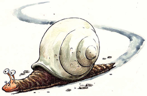 BRIAN Brian was a garden snail who left a shiny, sticky trail as he slid along dragging his behind; ravenous snail-eaters would follow it for metres, it made our Brian an easy chap to find. Brian's wife was Flossy, rather butch and bossy, at night she'd follow it the other way to see where Brian had been, it led her to Irene, so Flossy knew that Brian wasn't gay. But Brian couldn't win, his trail had dobbed him in, he admitted extra-marital offences; if you're that way inclined keep poor Brian in mind... hide your tracks or face the consequences.