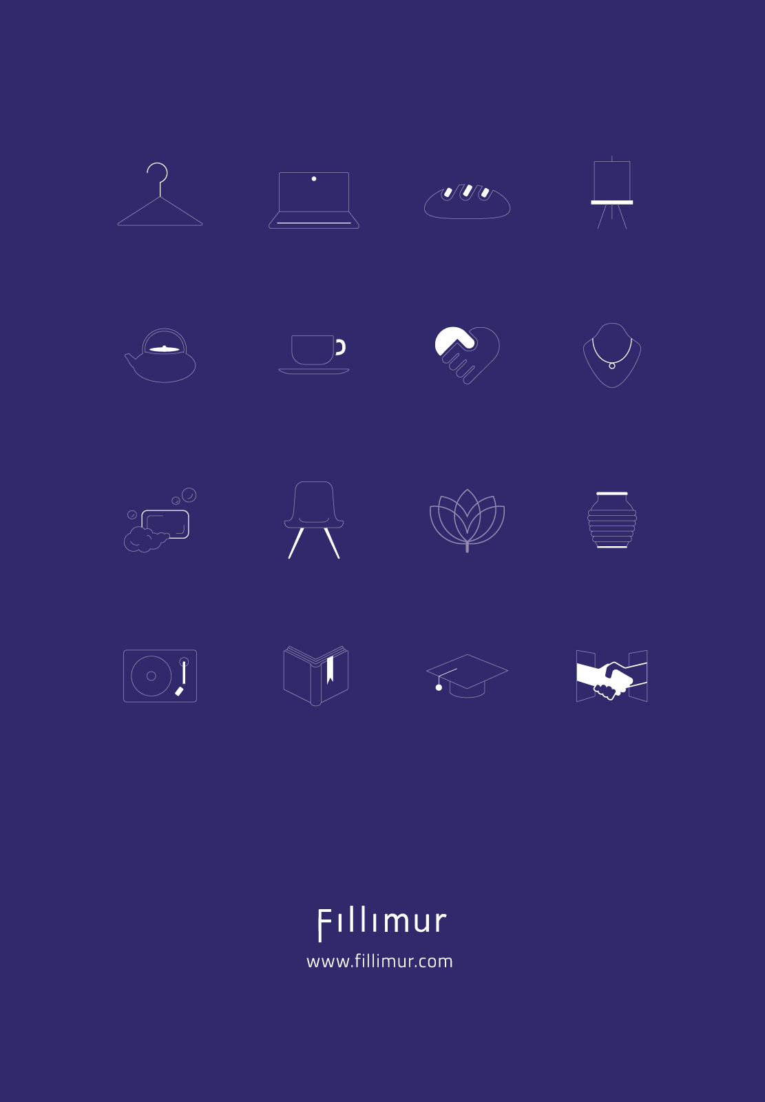 Each icon on the promo poster represents a variant creative brain involved in Fillimur project.
