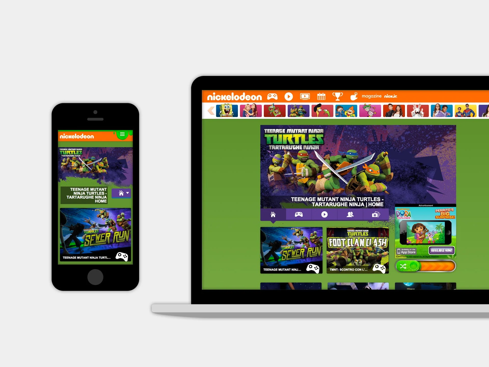 Company: Nickelodeon International Role: Art Director & UI/UX Designer As the solo designer at International department, I collaborated with the 20-people design team at Nick.com to transform the Nick.com experience around the globe across