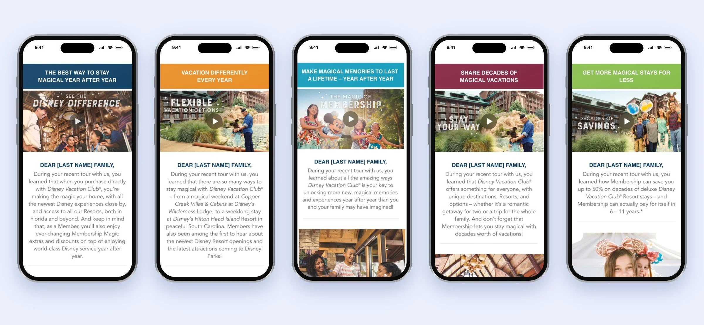 Disney Vacation Club — Print + Digital CRM