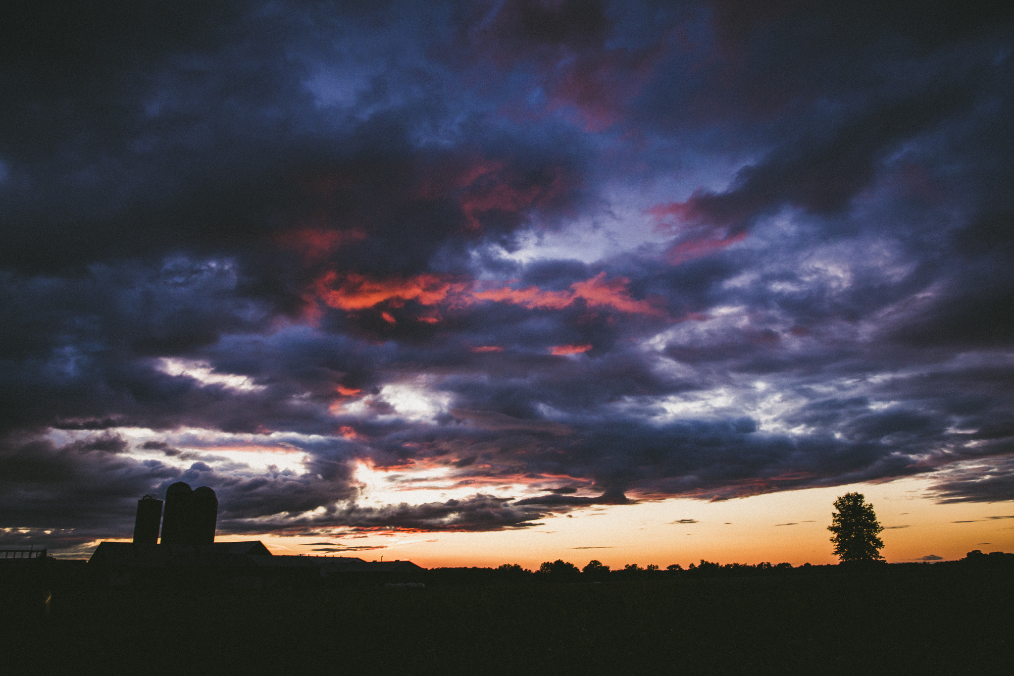 We were graced with an amazing sunset after passing into Canada on our way to visit our dear friend, Clay.