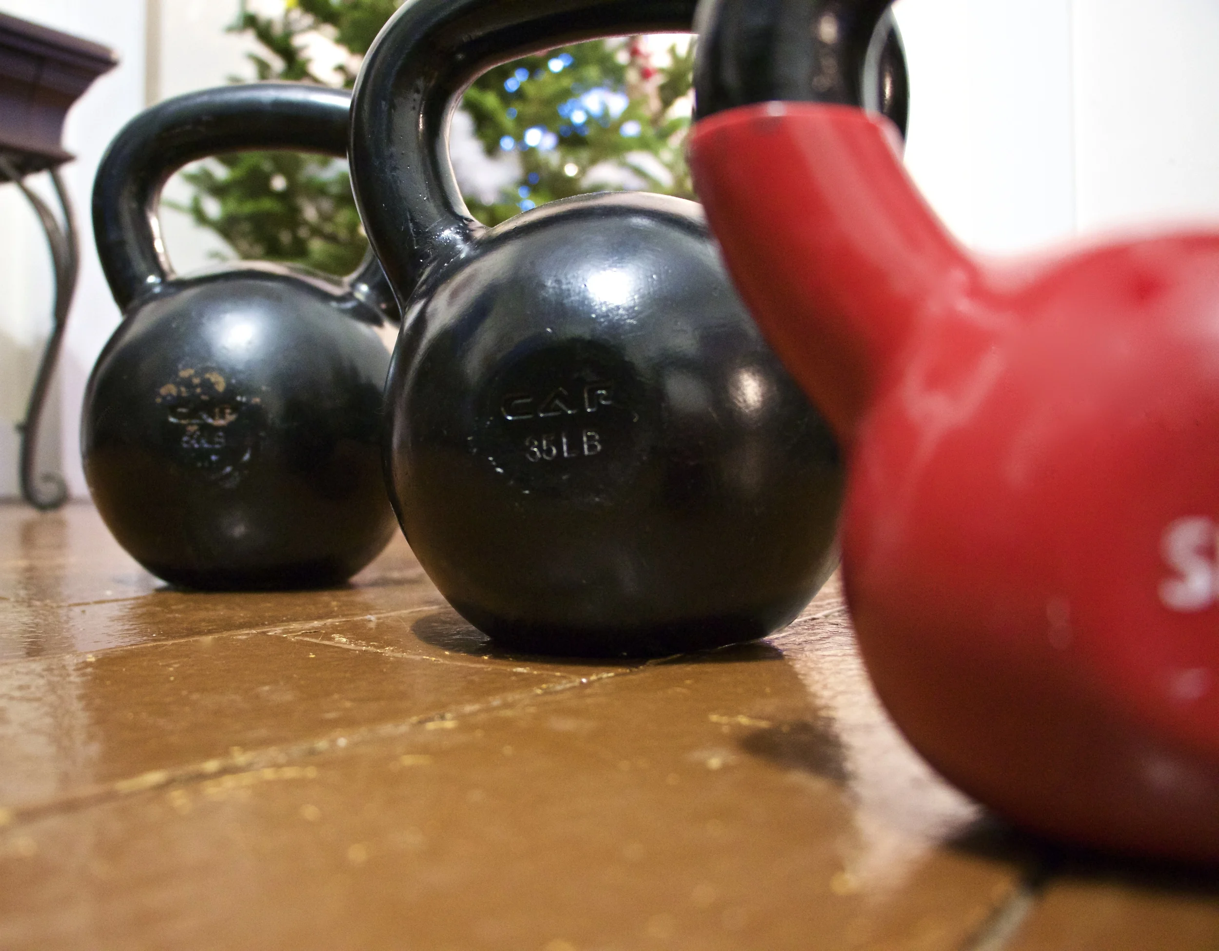 My kettlebell collection so far. . .