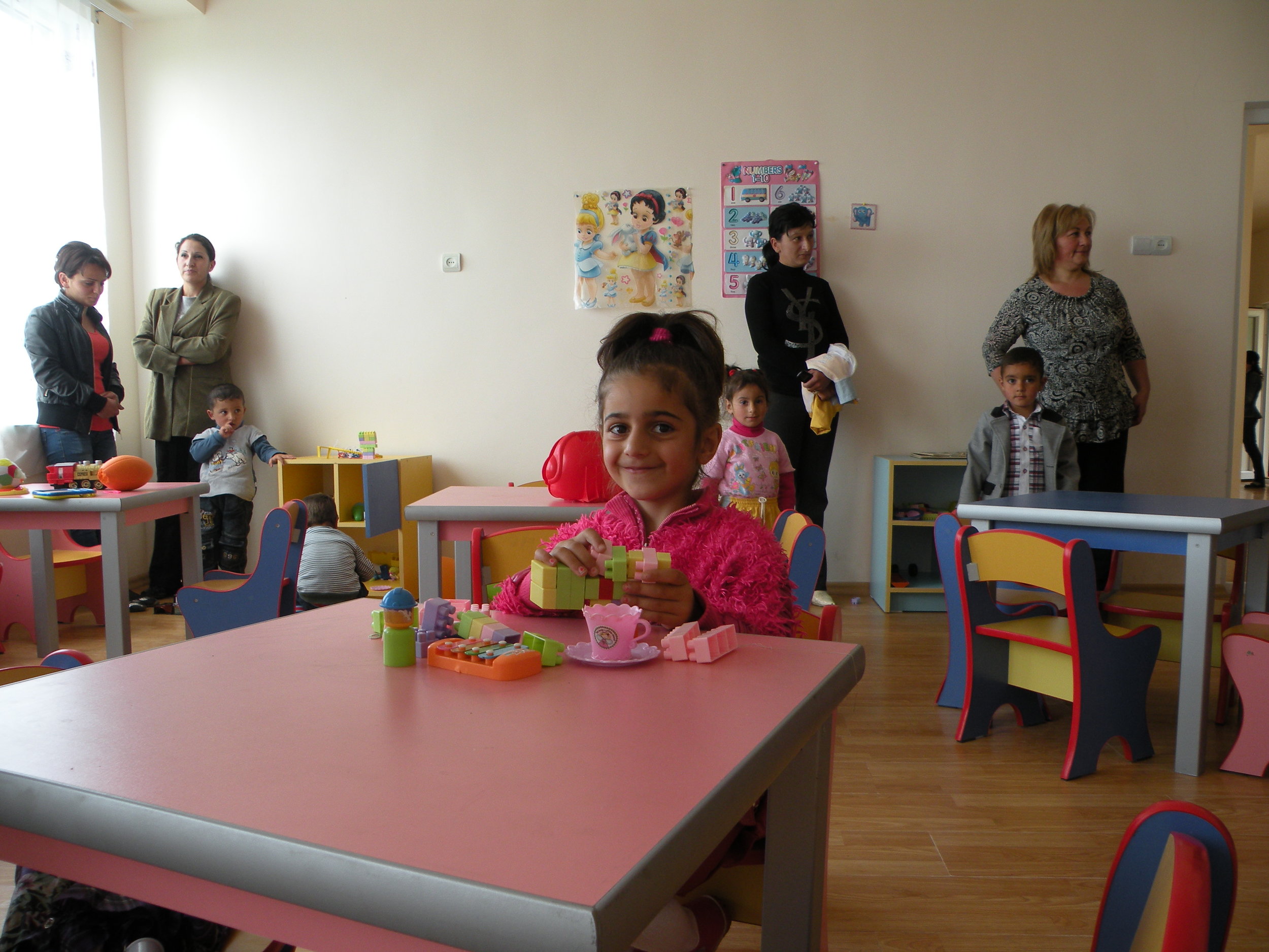 A student at the new Pambak Kindergarten.