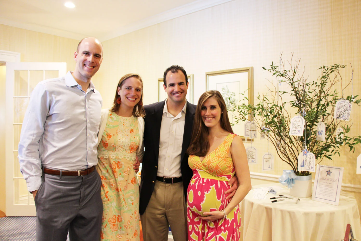 Laura and Brian Elbogen with the lovely parents-to-be.