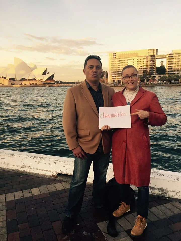 Brent Reihana and Riika Lintola of the SYDNEY MAORI FILM FESTIVAL, a founder member of Hawaiiki Hou the World Maori Film Festival Congress.