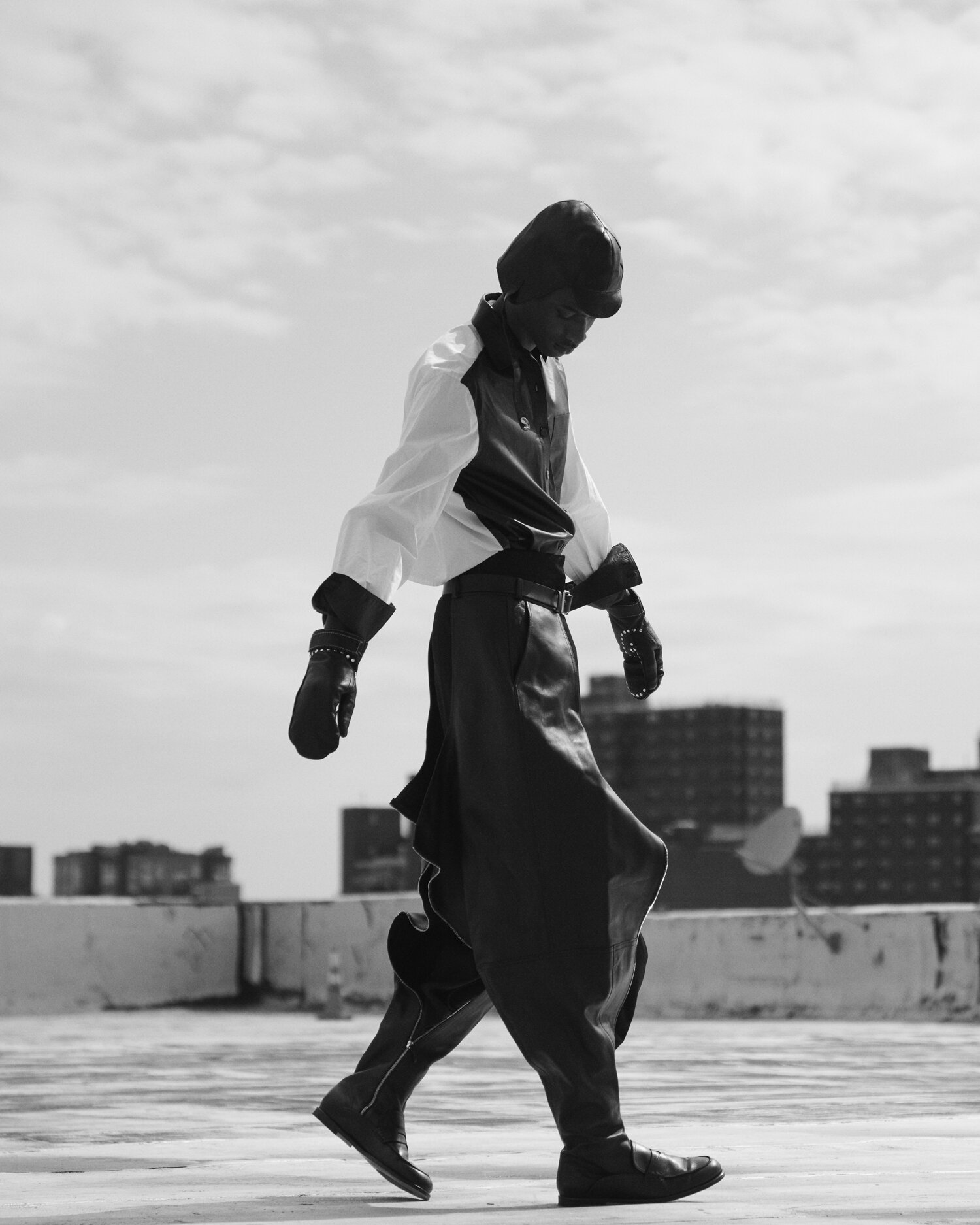 Rachide Embaló Wearing, Loewe Peak View Essential Homme Fall / Winter 2019 Brooklyn, NY Edition of 49 © All rights reserved.