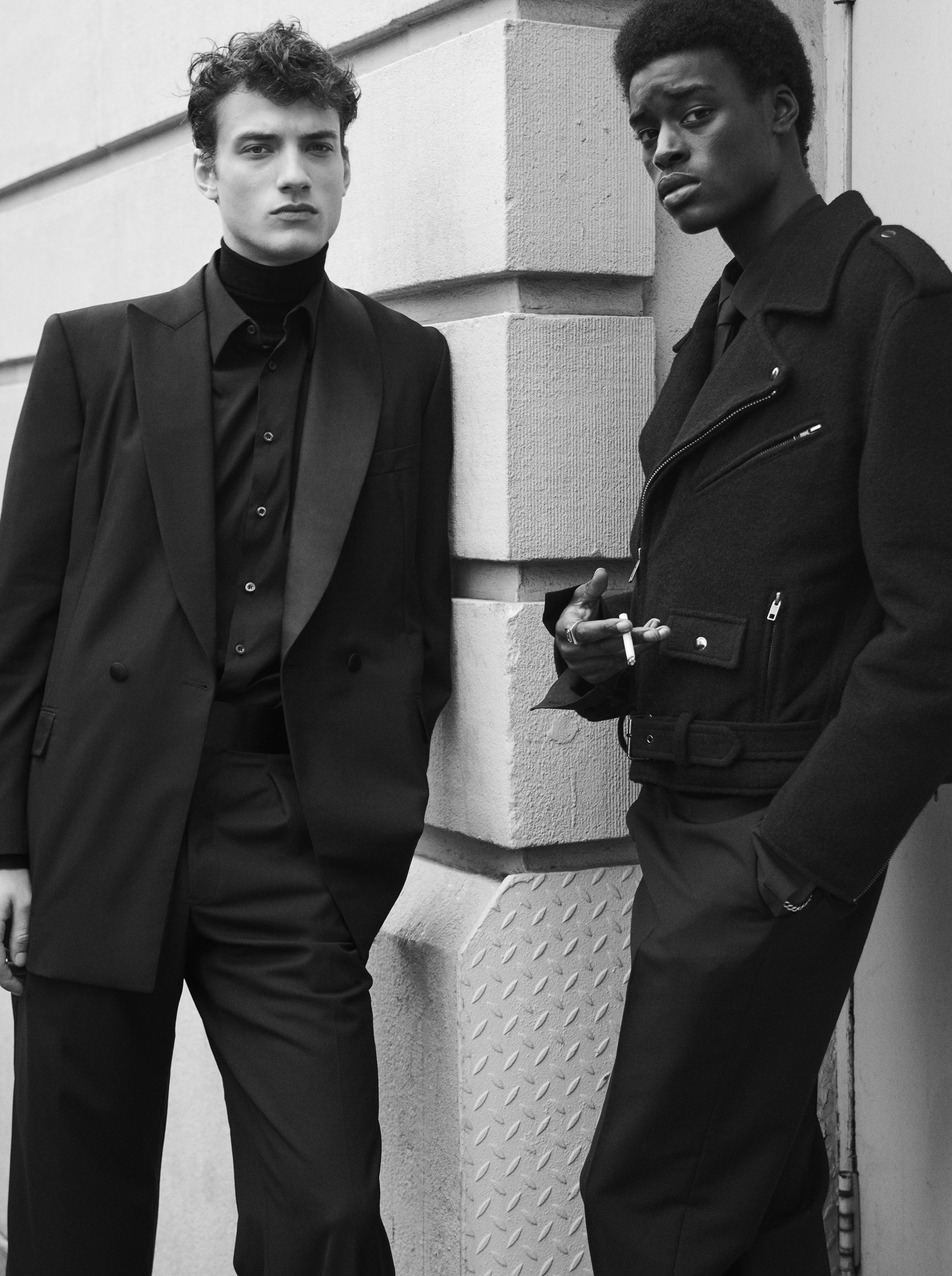 Serge & Babacar Wearing David Hart & Prada Call me by your name Vestal Winter 2020 Financial District, NYC Edition © All rights reserved.