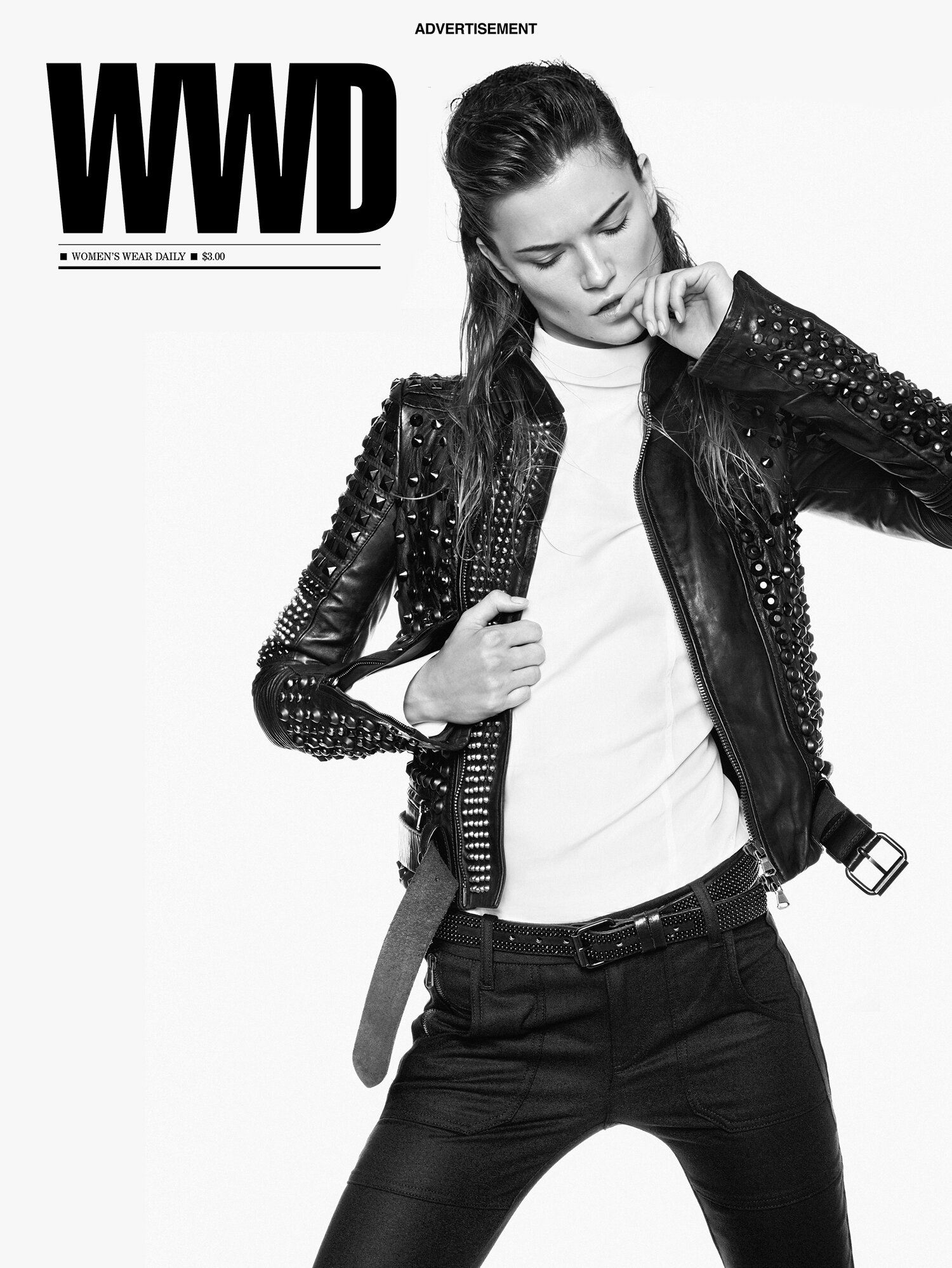 Kasia Struss Wearing, Diesel Black… Advertisement WWD Fall Edition 2016 Chelsea, NYC Print Edition
