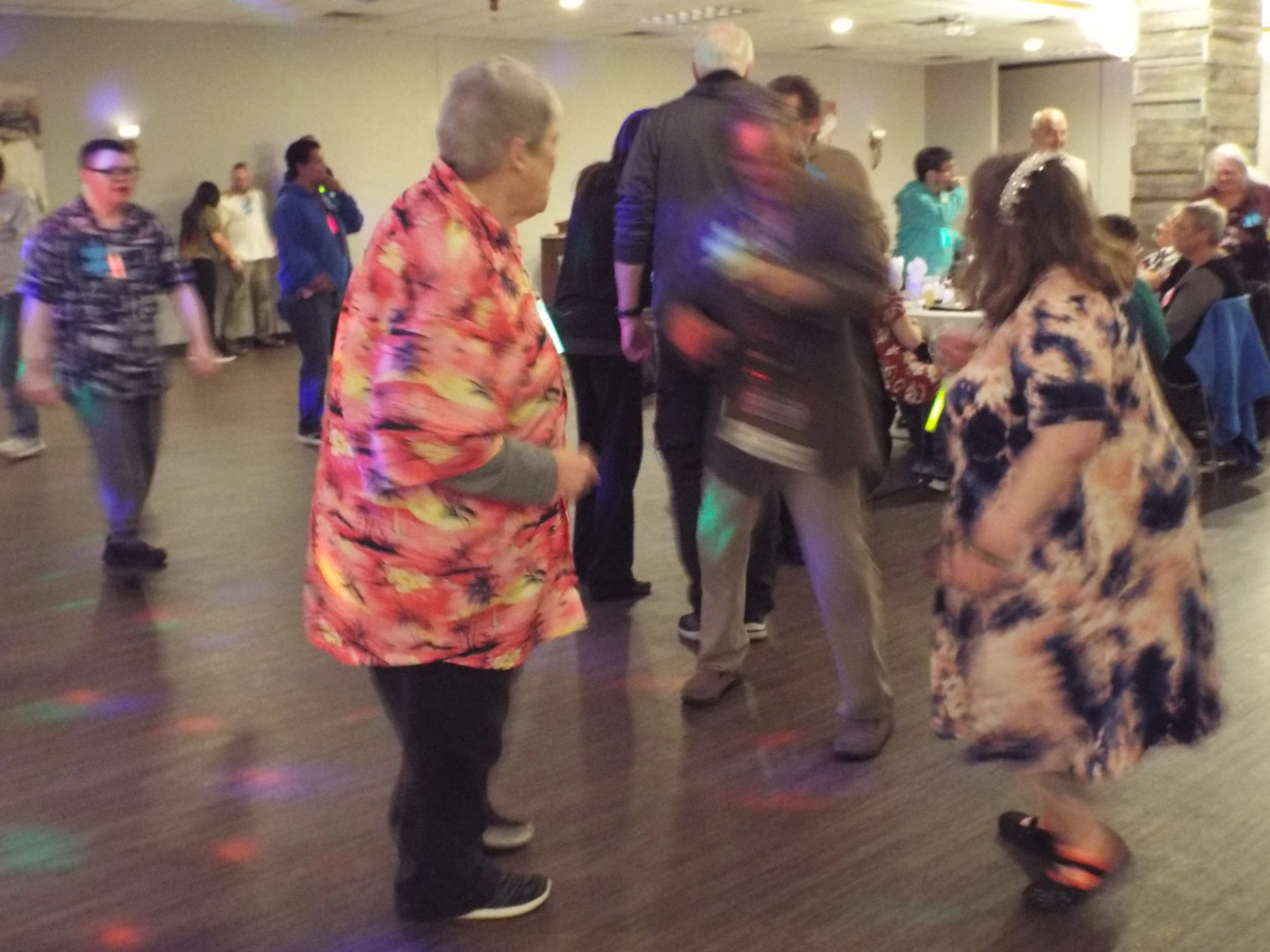 Dancing to the music