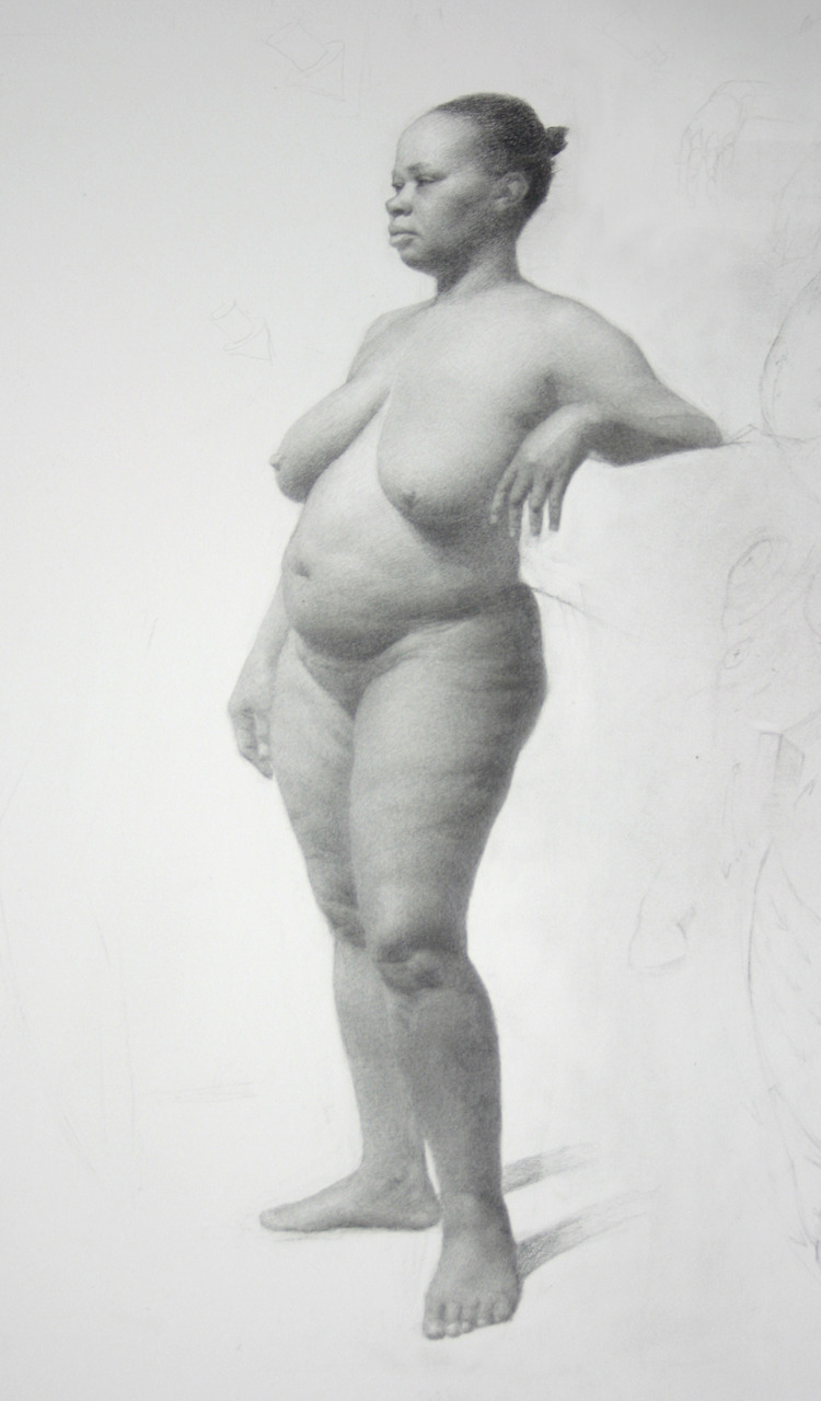   Cheri, Graphite on Paper, 18"x 11" 2008&nbsp;  