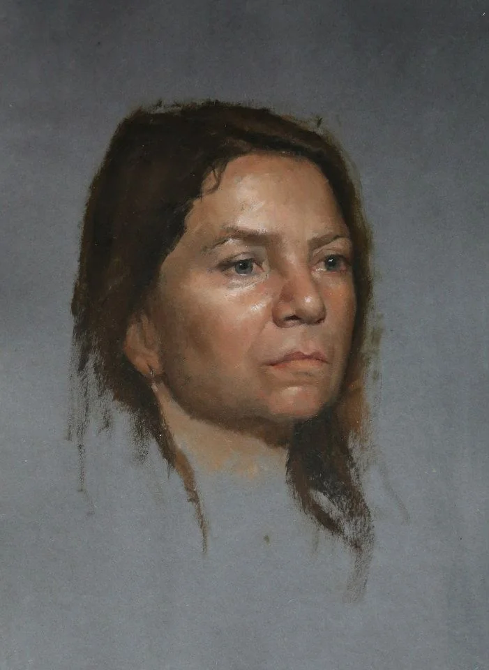 Angela, Oil on Prepared Paper, 12 x 9 2013 
