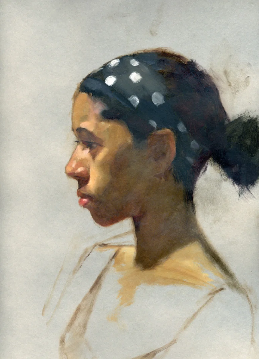  Polka Dots, Oil on Paper, 10" x 15" &nbsp;  Private Collection 