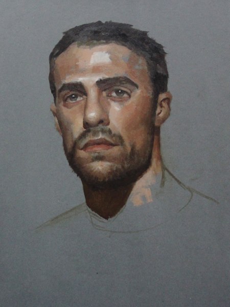  Charlie, Oil on Panel, 12 x 9 2013 &nbsp;&nbsp;  Private Collection 