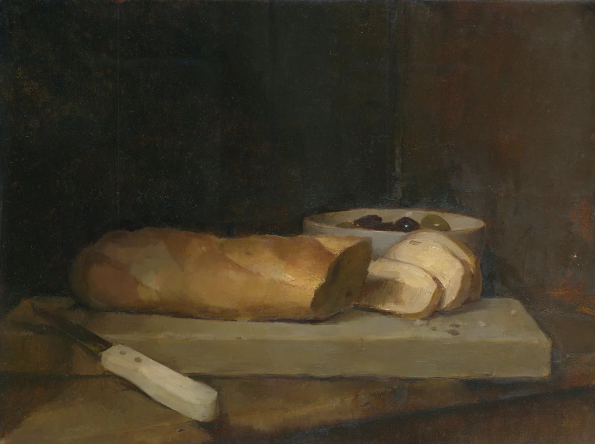   Olives &amp; Bread , 12x16" Oil on Linen, 2008 